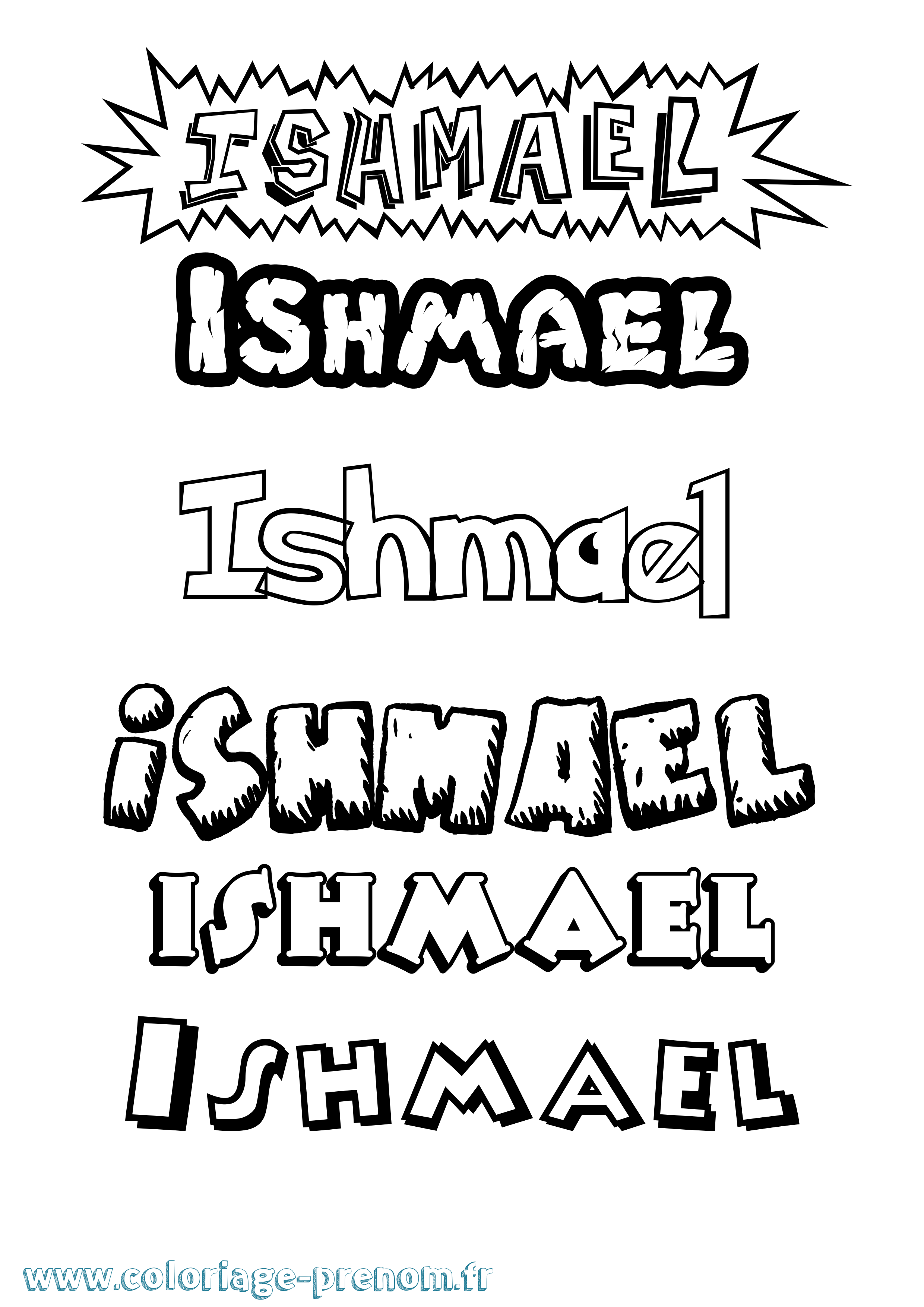 Coloriage prénom Ishmael Dessin Animé