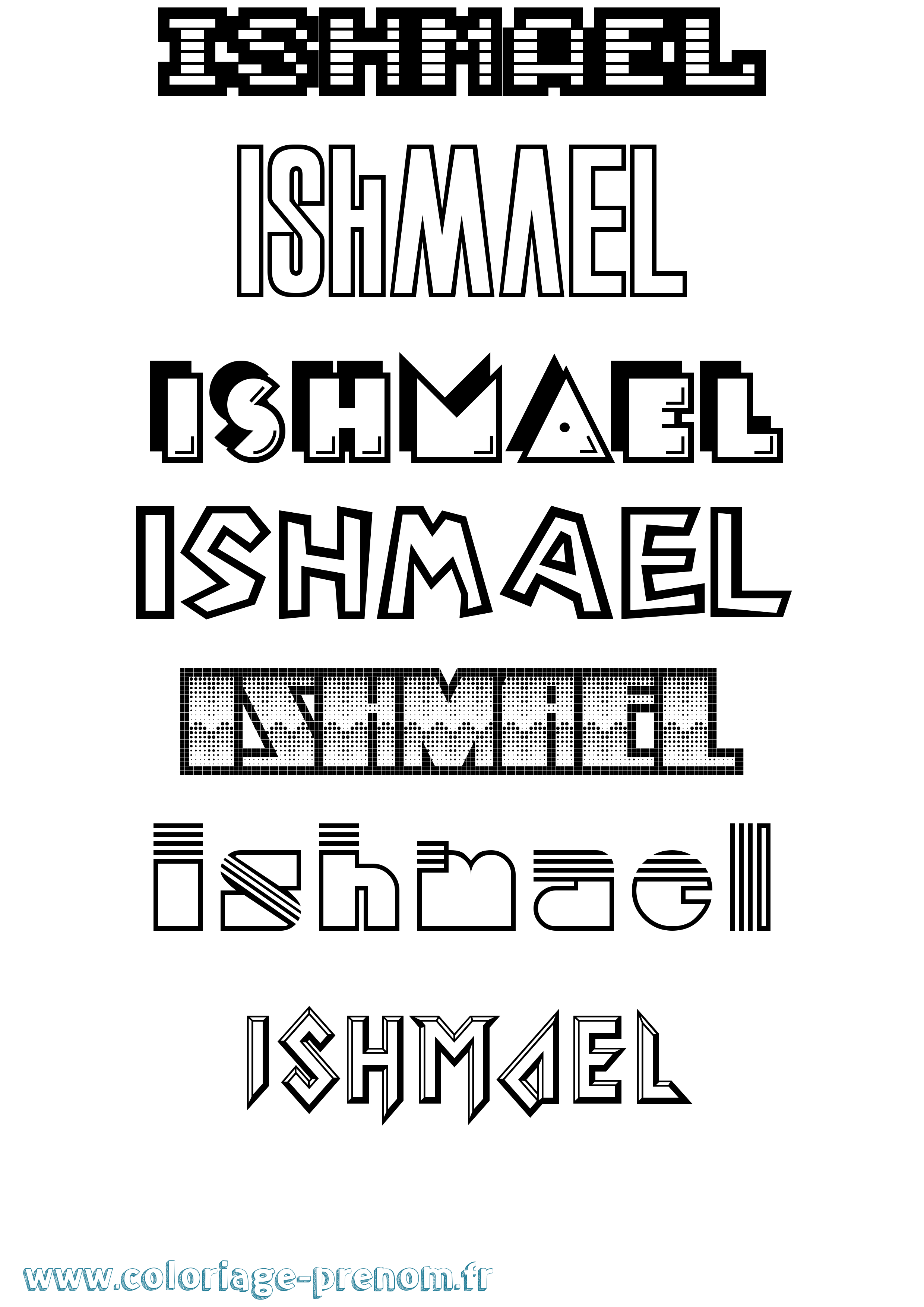 Coloriage prénom Ishmael Jeux Vidéos