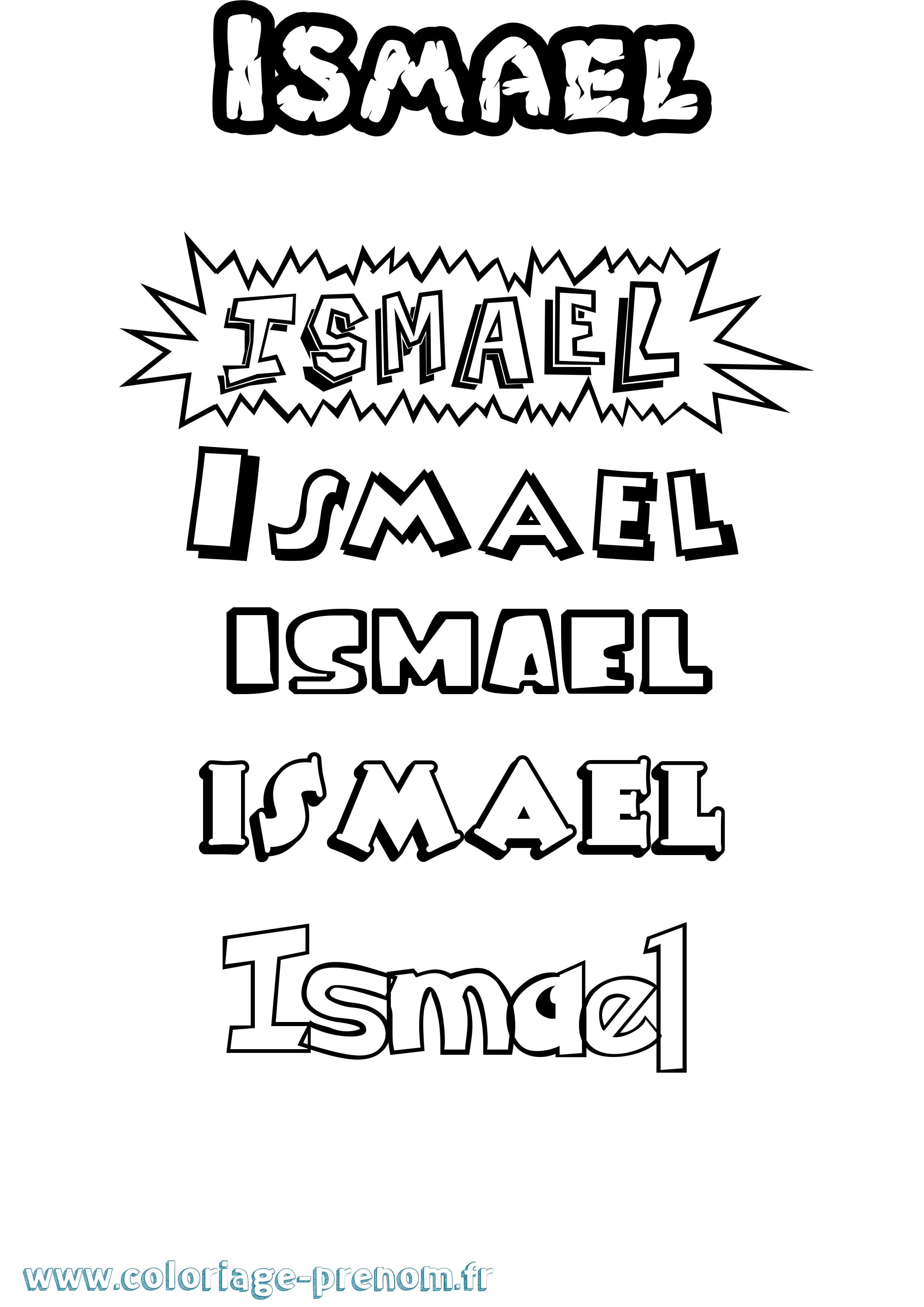 Coloriage Ismael Coloriage prénom Ismael