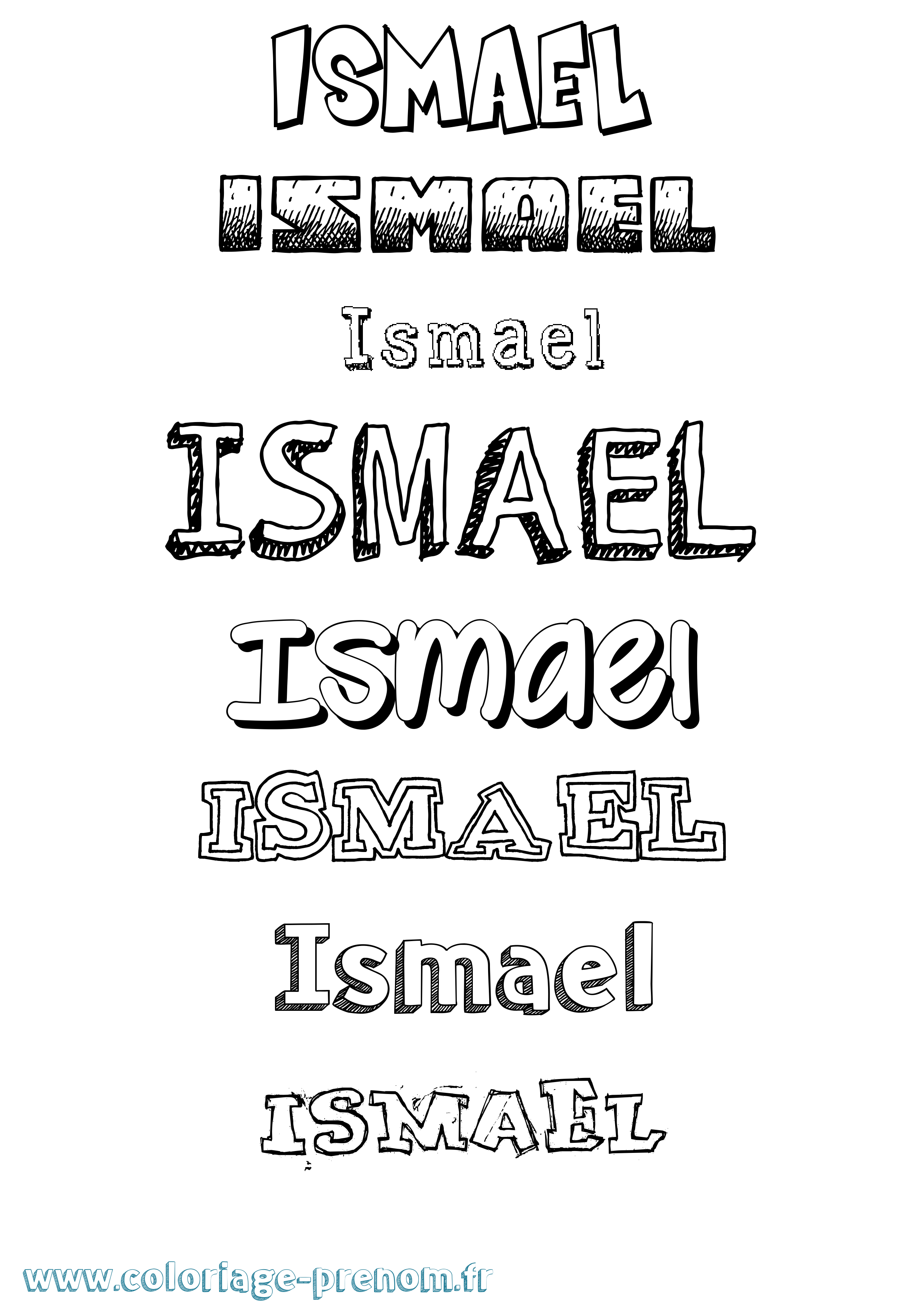 Coloriage prénom Ismael Dessiné