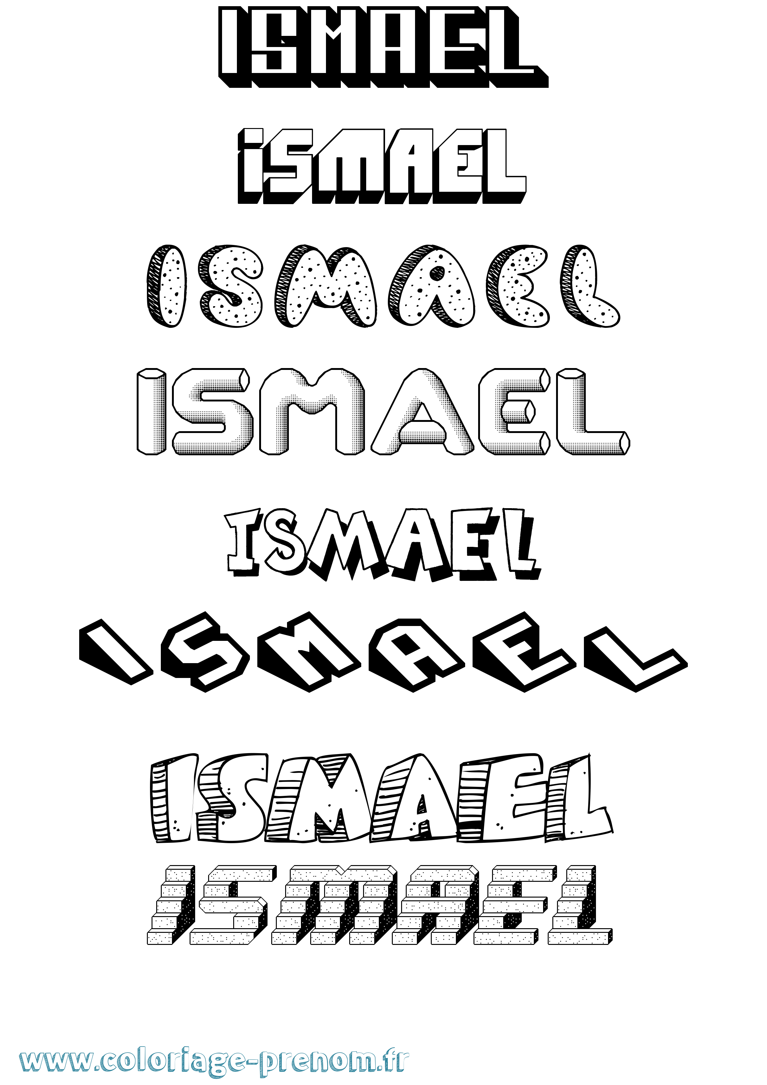 Coloriage Ismael Coloriage prénom Ismael