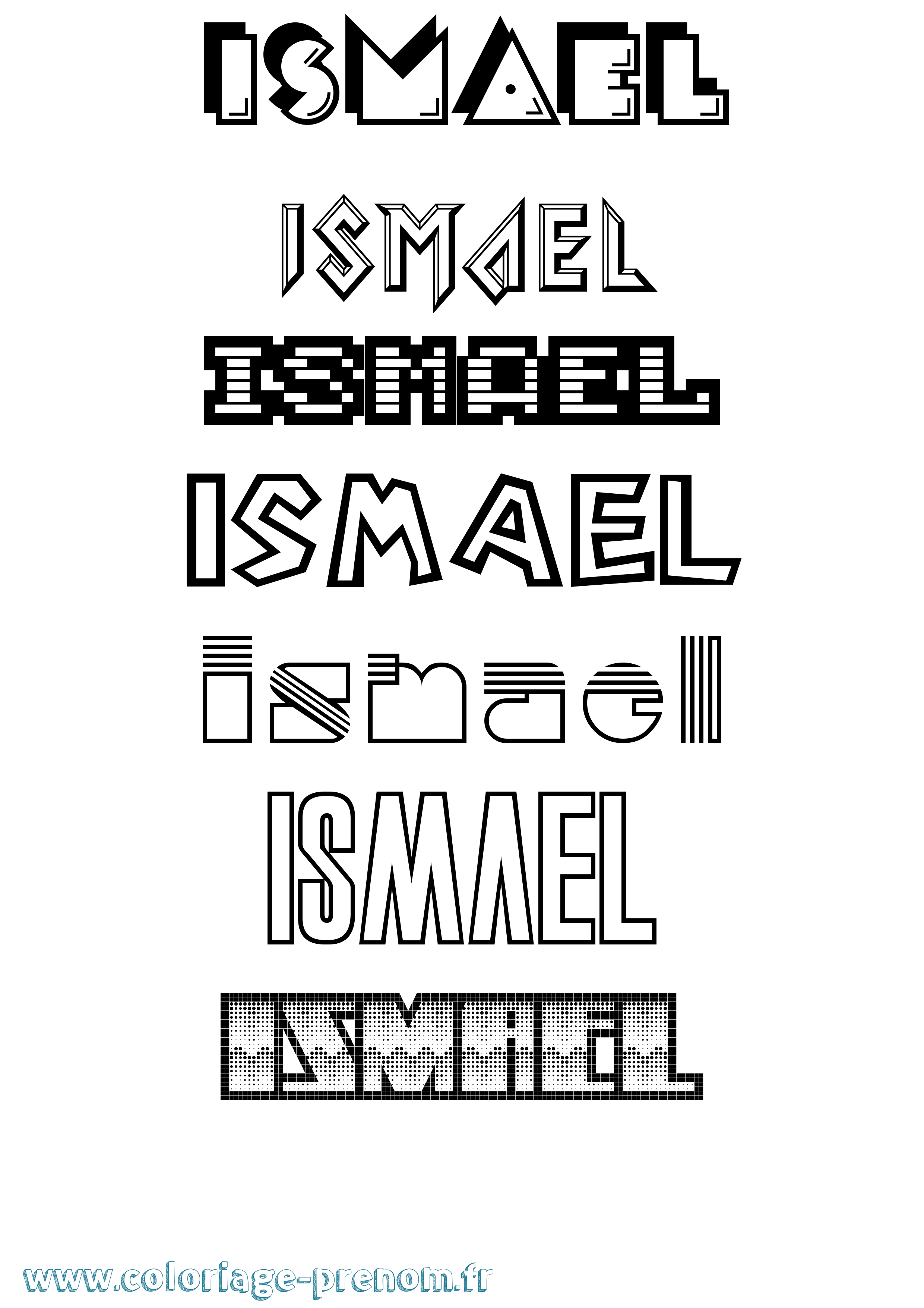 Coloriage Ismael Coloriage prénom Ismael