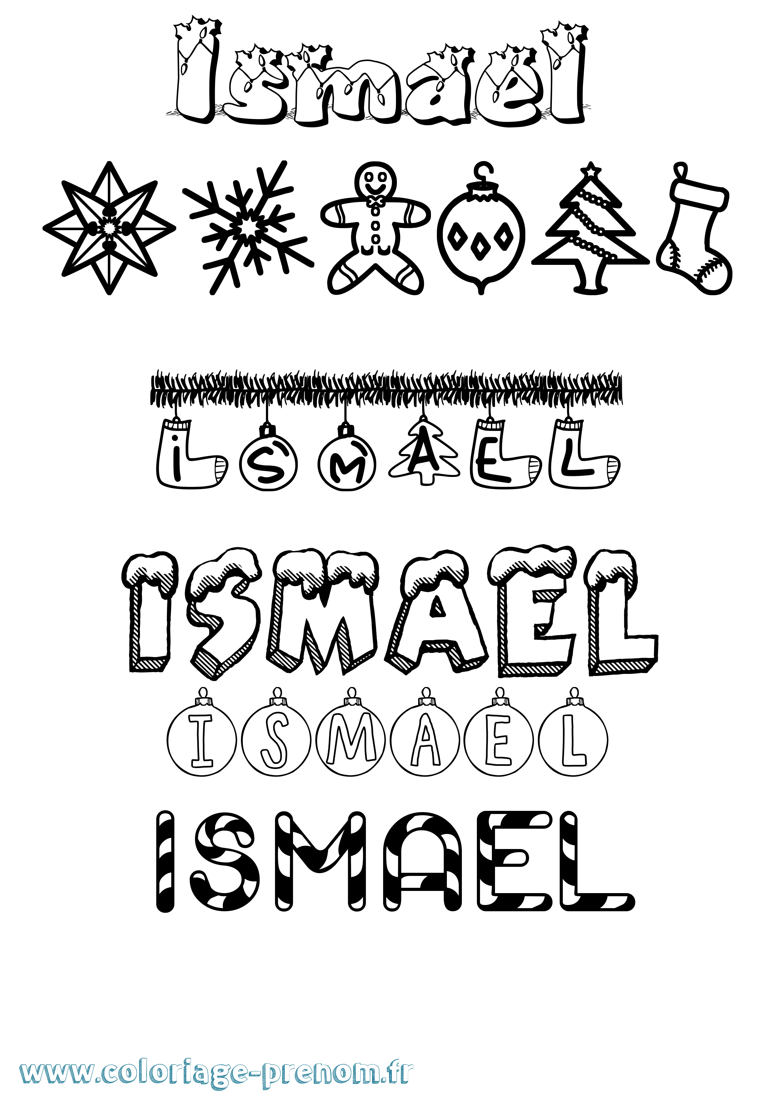Coloriage Ismael Coloriage prénom Ismael