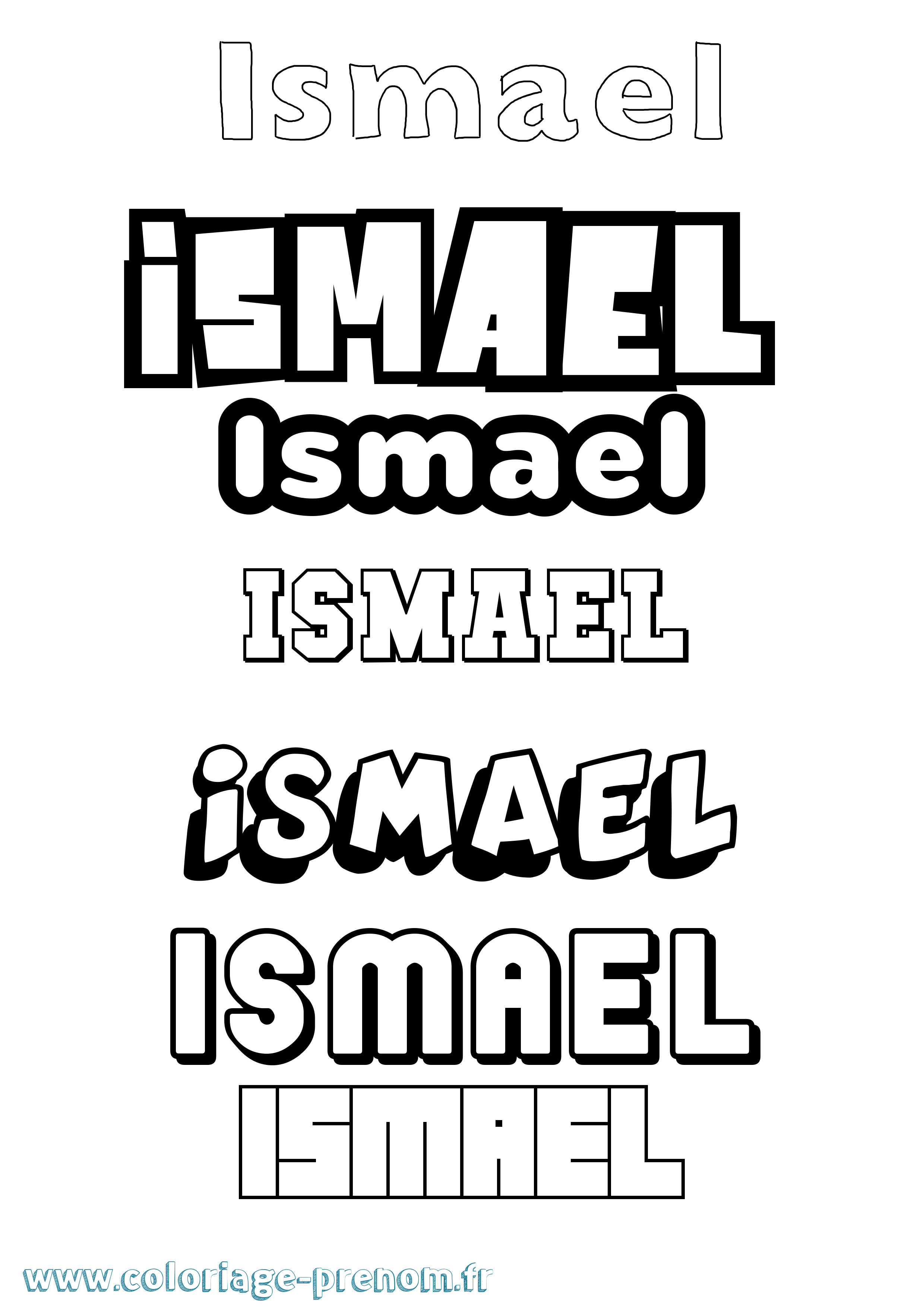 Coloriage Ismael Coloriage prénom Ismael