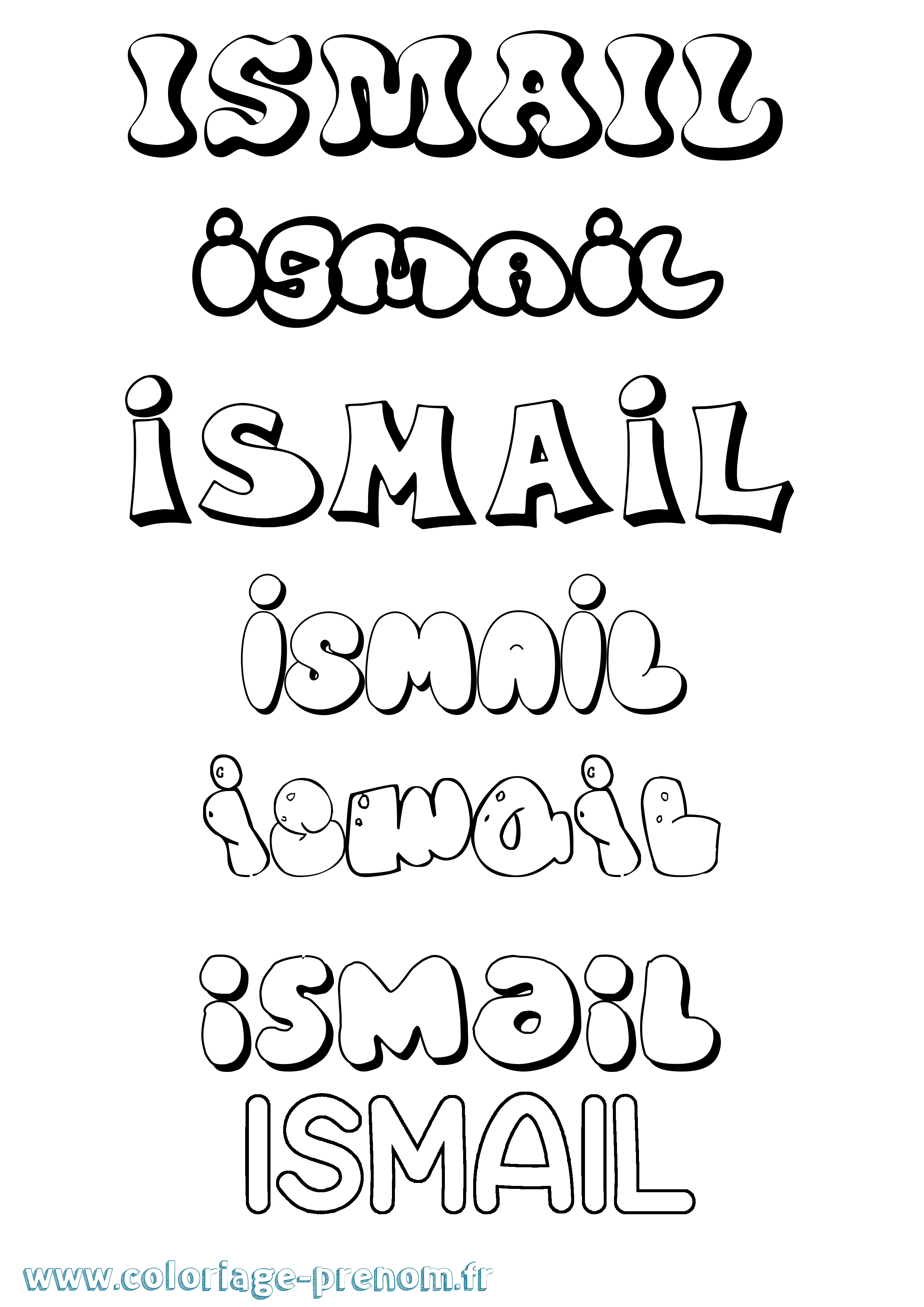 Coloriage prénom Ismail