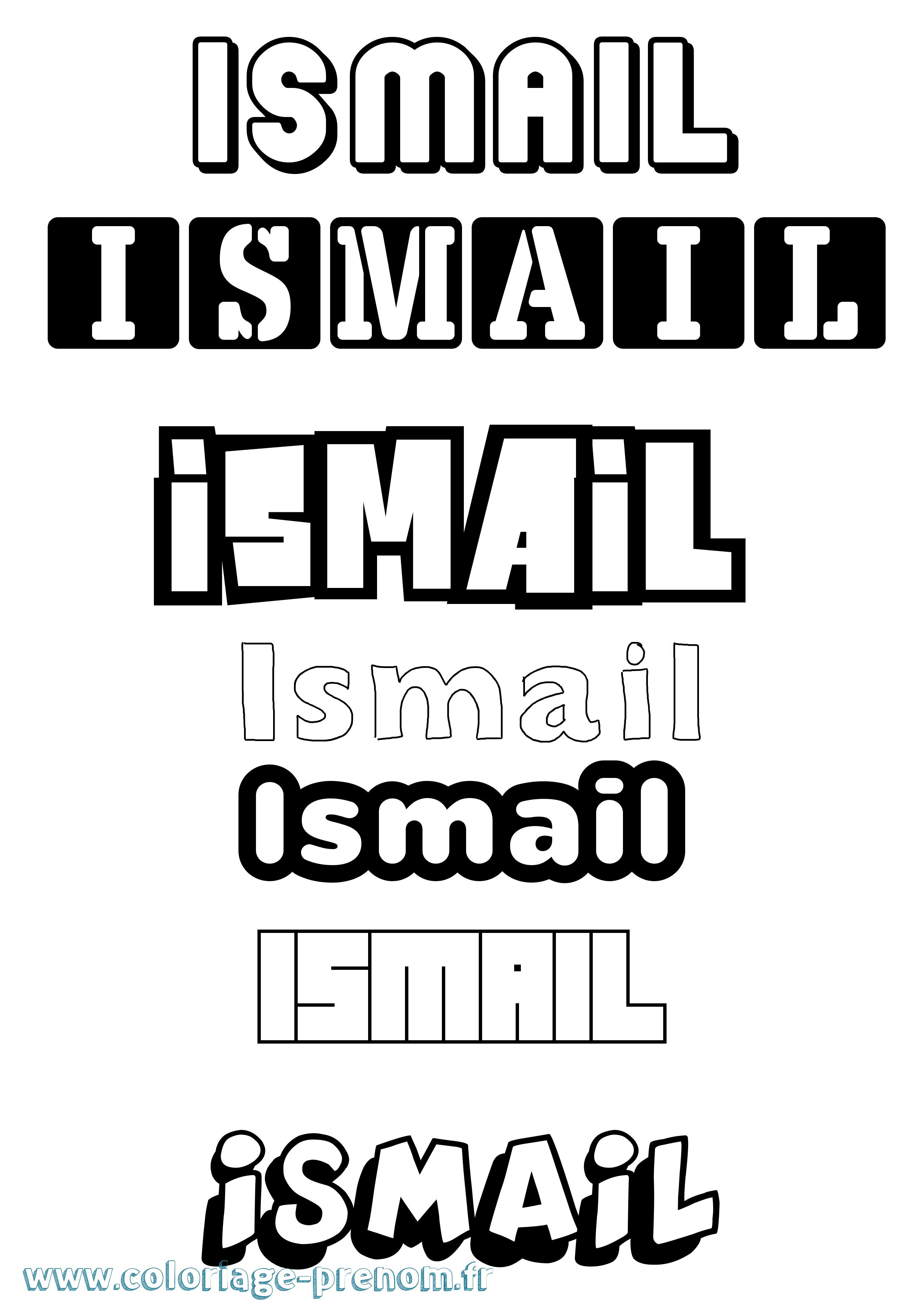 Coloriage prénom Ismail