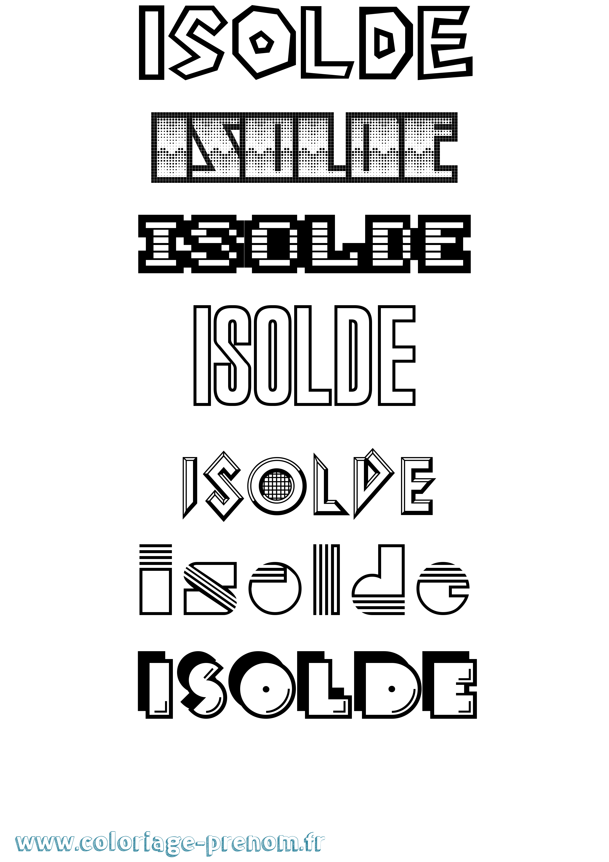 Coloriage Isolde Jeux Vidéos Coloriage prénom Isolde Jeux Vidéos