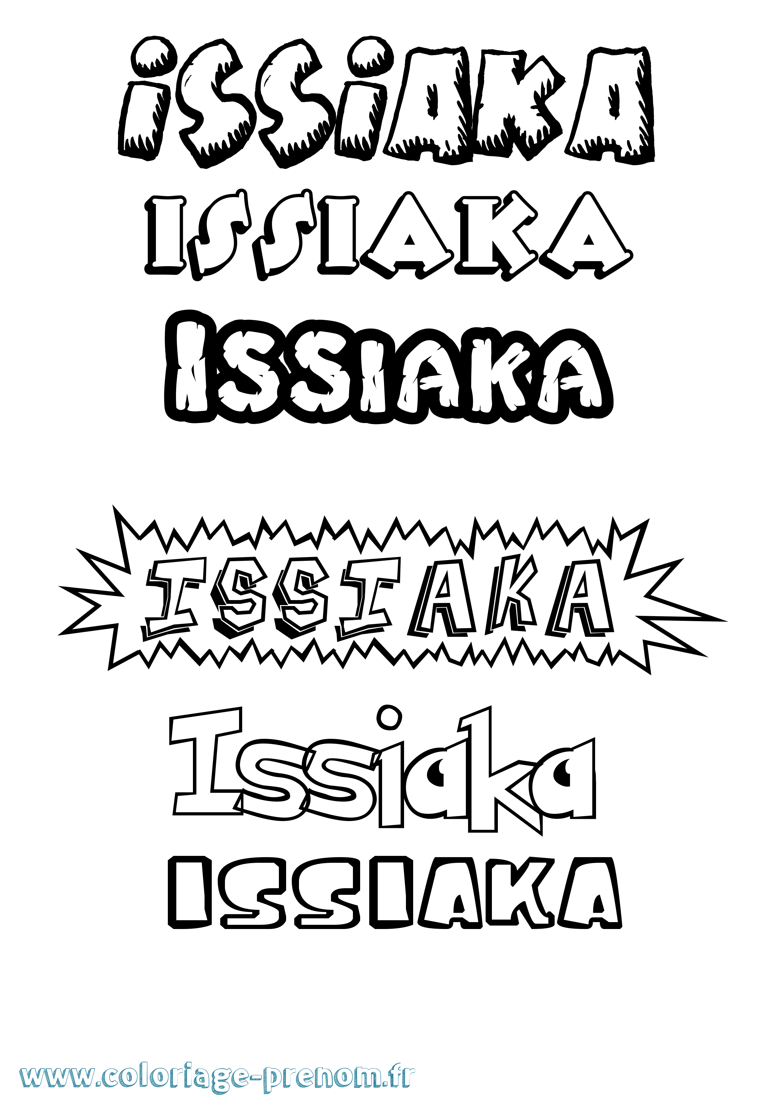 Coloriage prénom Issiaka Dessin Animé