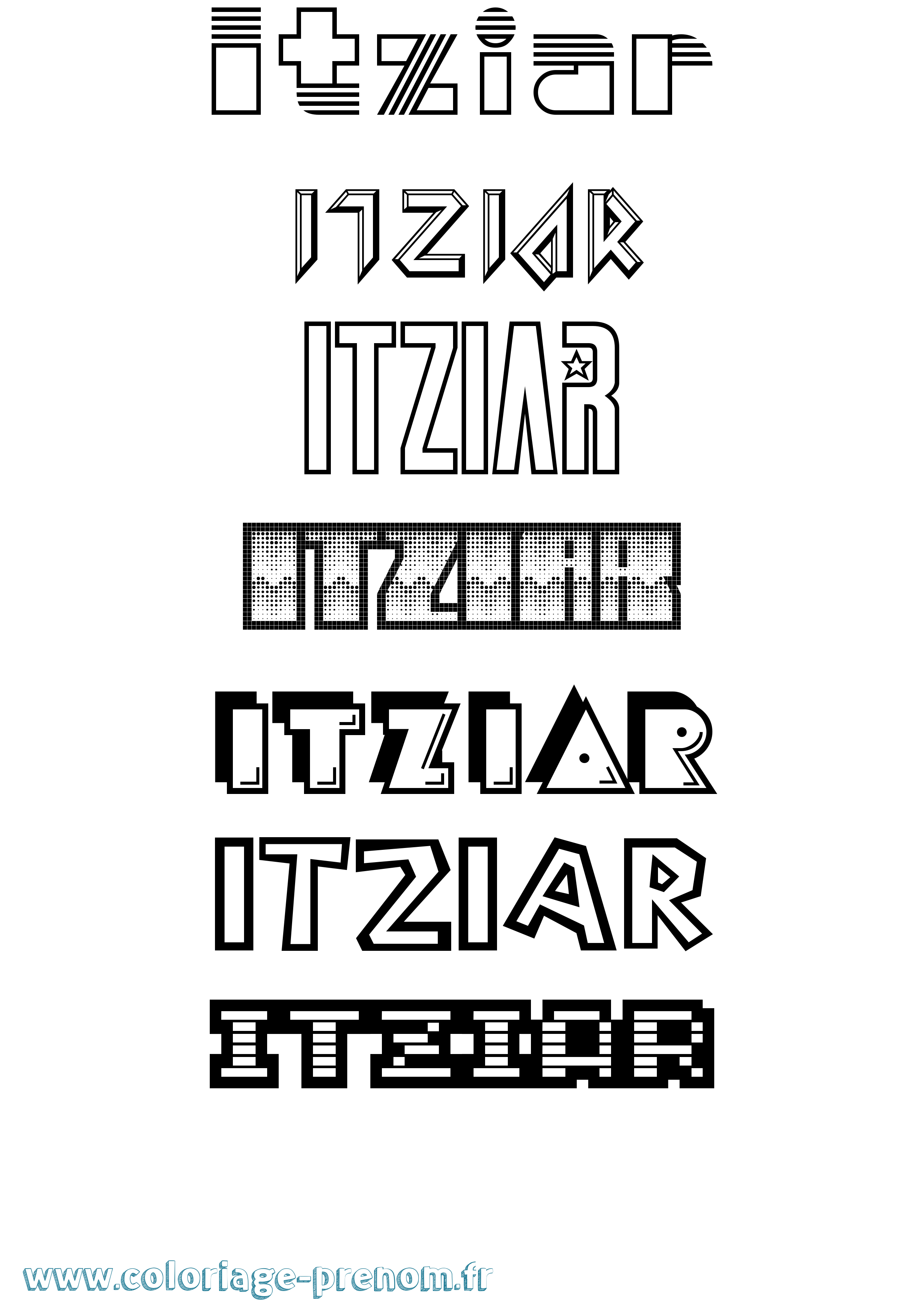 Coloriage Itziar Jeux Vidéos Coloriage prénom Itziar Jeux Vidéos