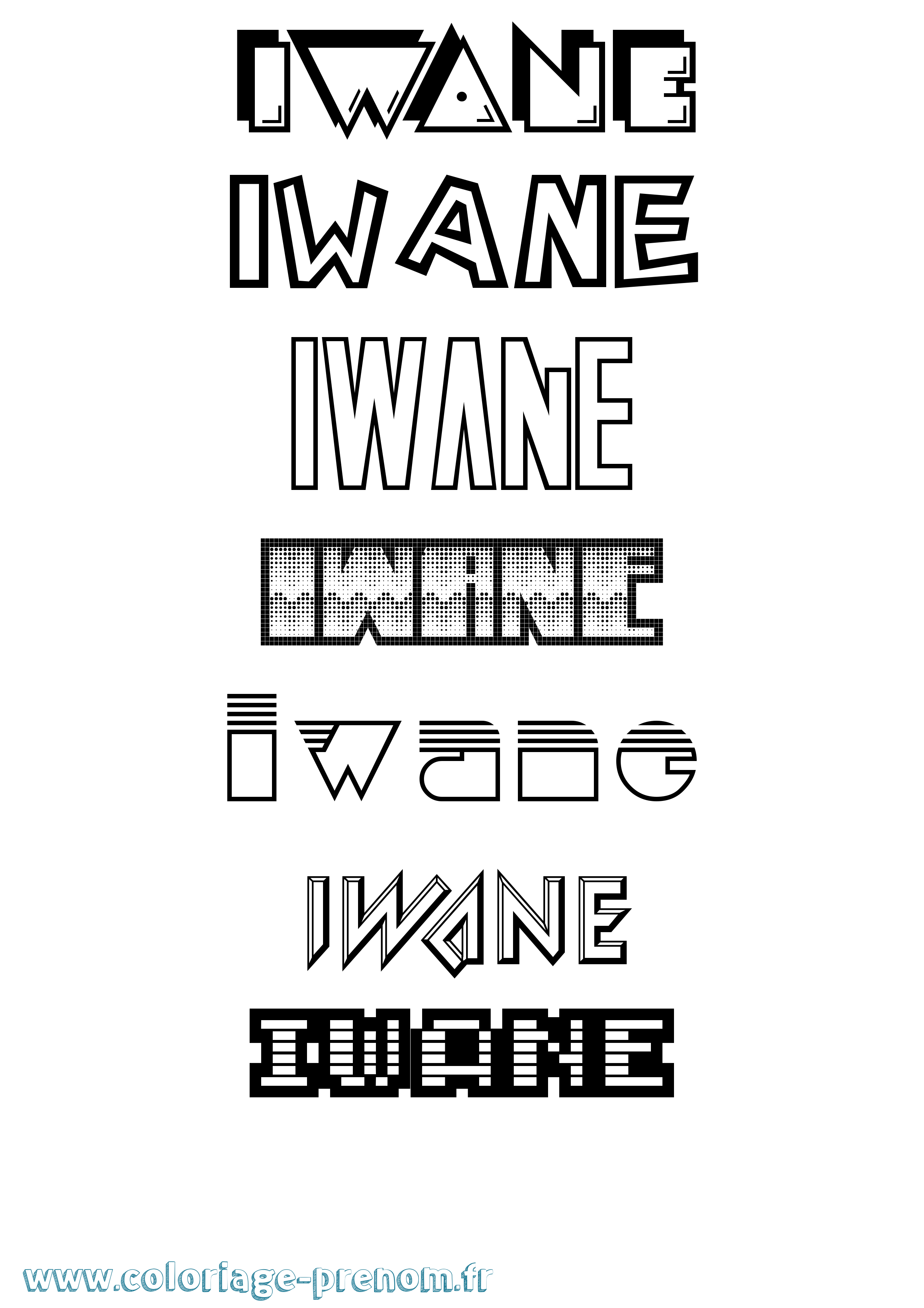 Coloriage Iwane Jeux Vidéos Coloriage prénom Iwane Jeux Vidéos