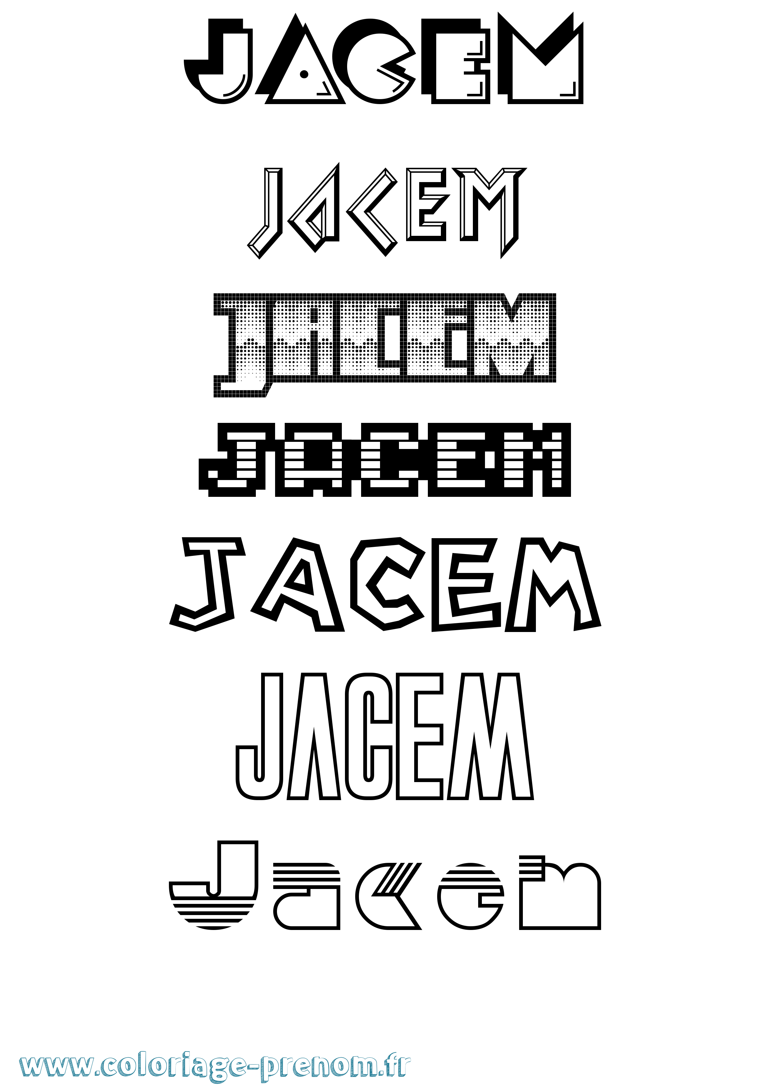 Coloriage Jacem Jeux Vidéos Coloriage prénom Jacem Jeux Vidéos