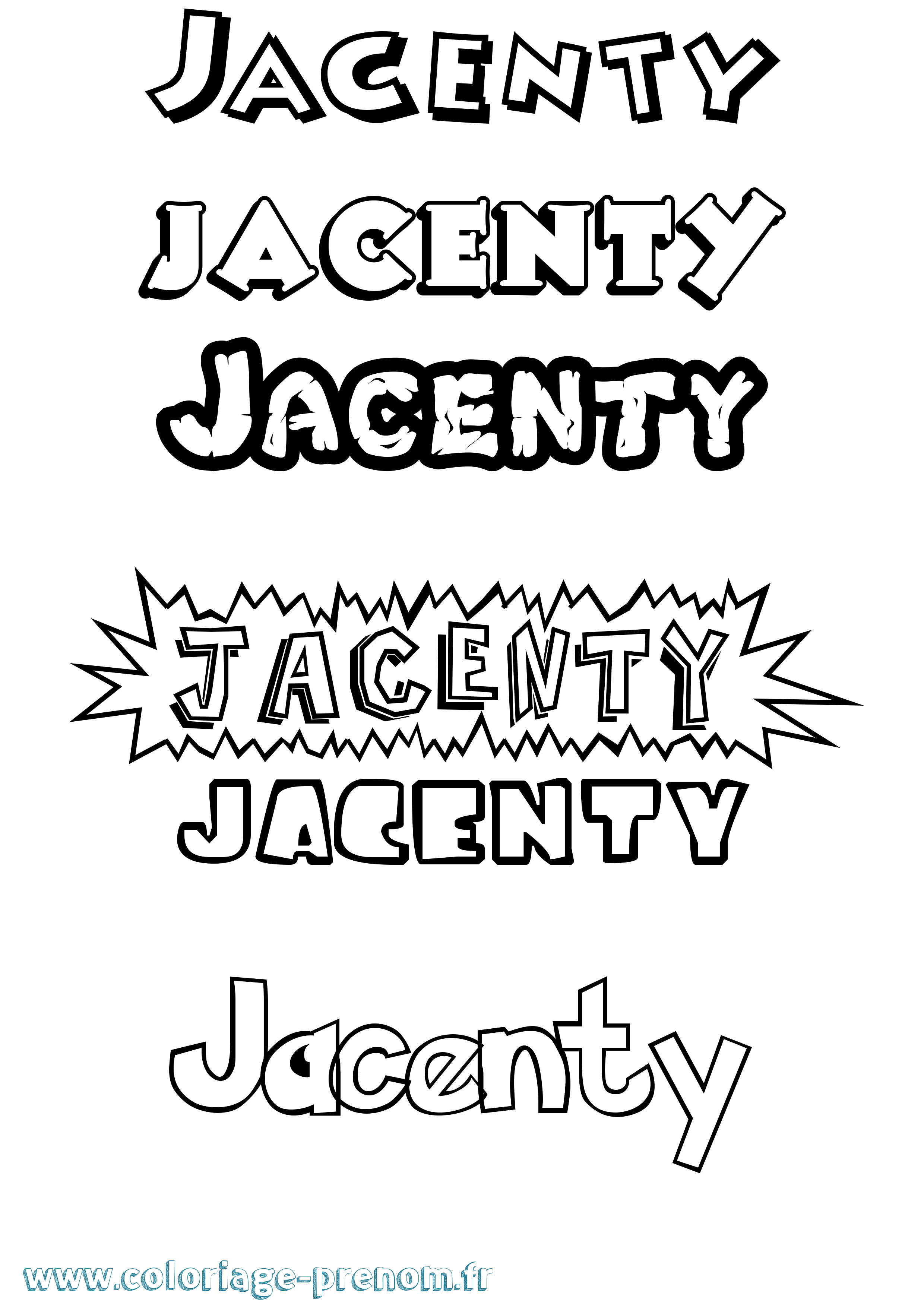Coloriage Jacenty Dessin Animé Coloriage prénom Jacenty Dessin Animé