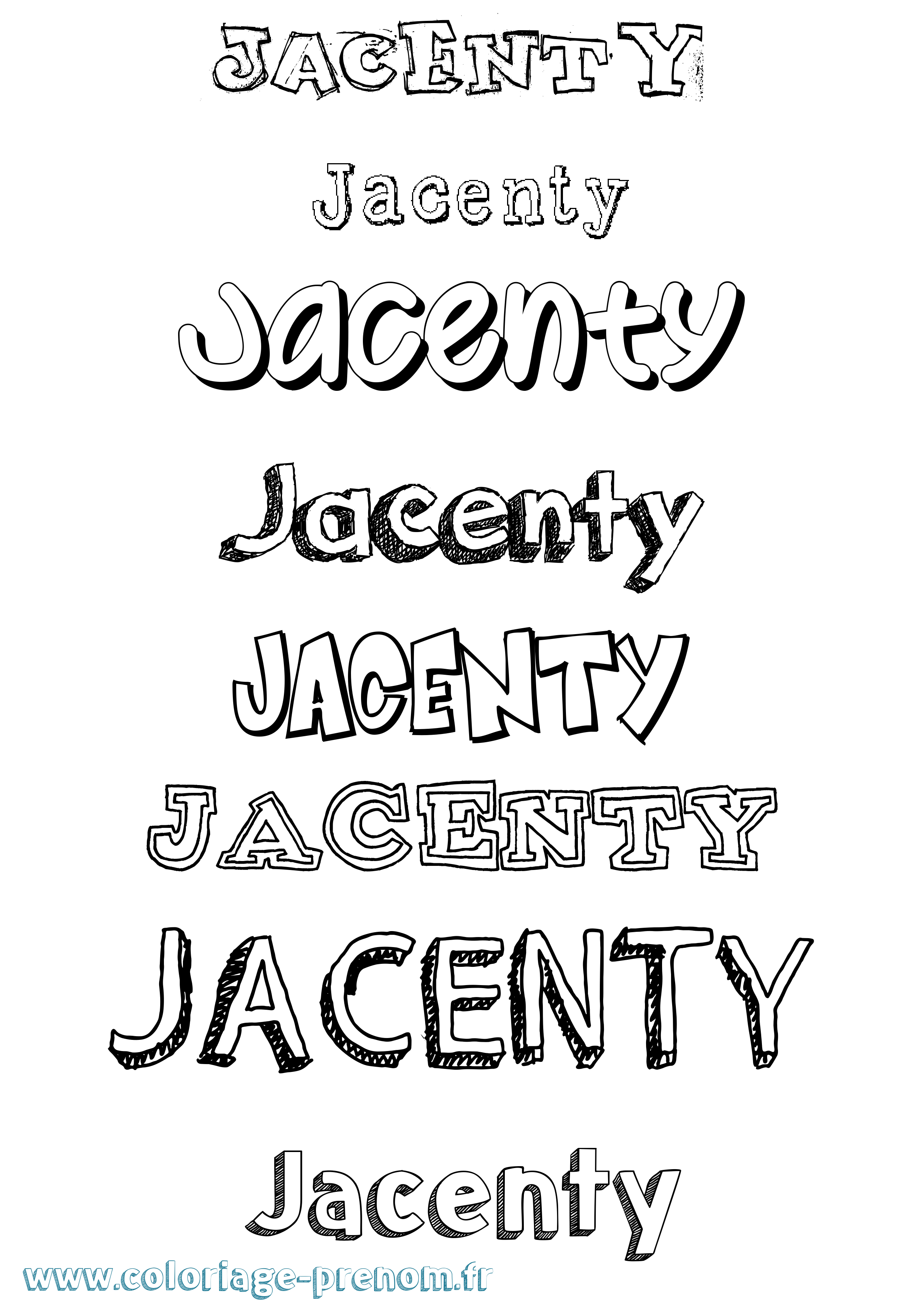 Coloriage Jacenty Dessiné Coloriage prénom Jacenty Dessiné