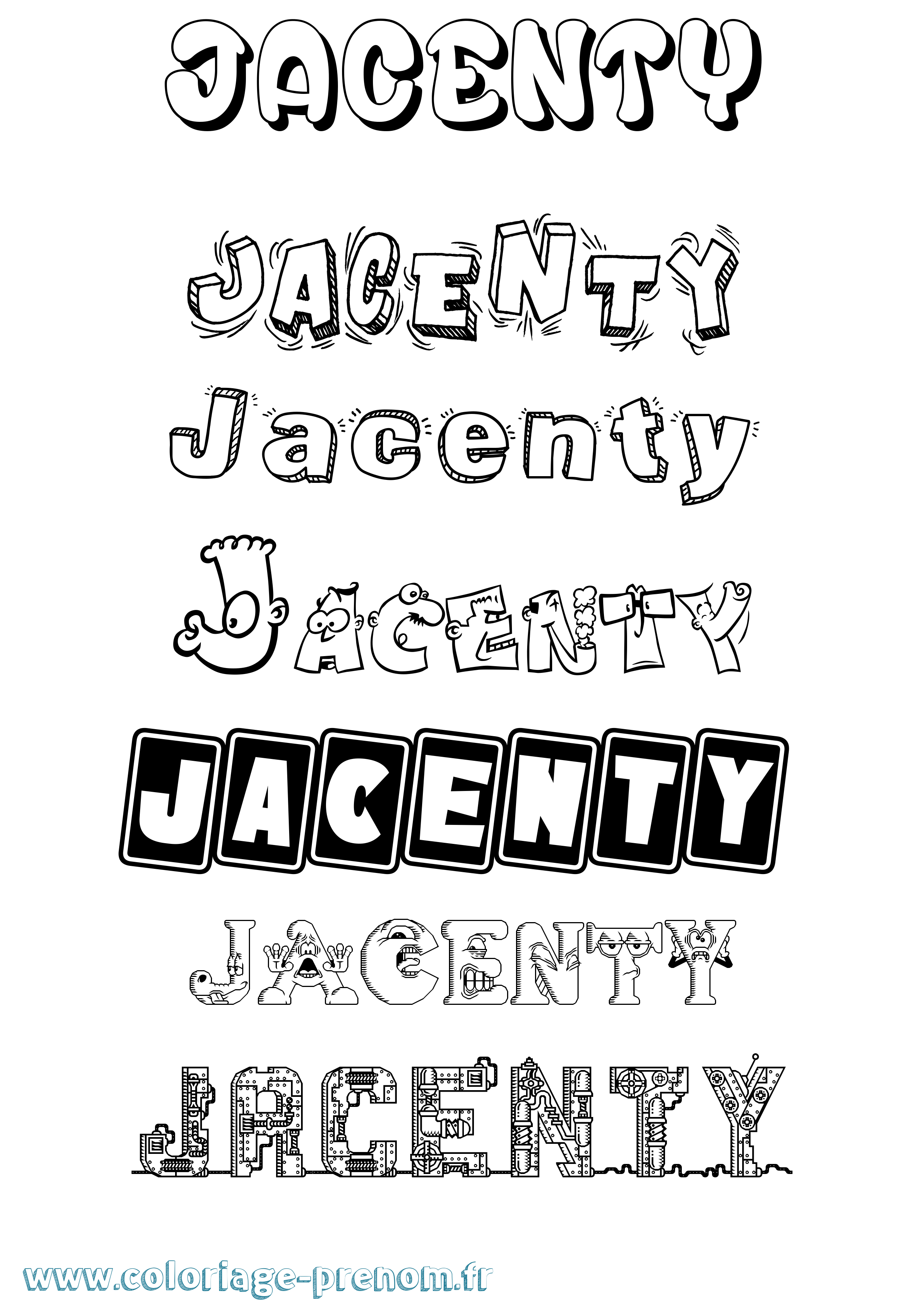 Coloriage Jacenty Fun Coloriage prénom Jacenty Fun