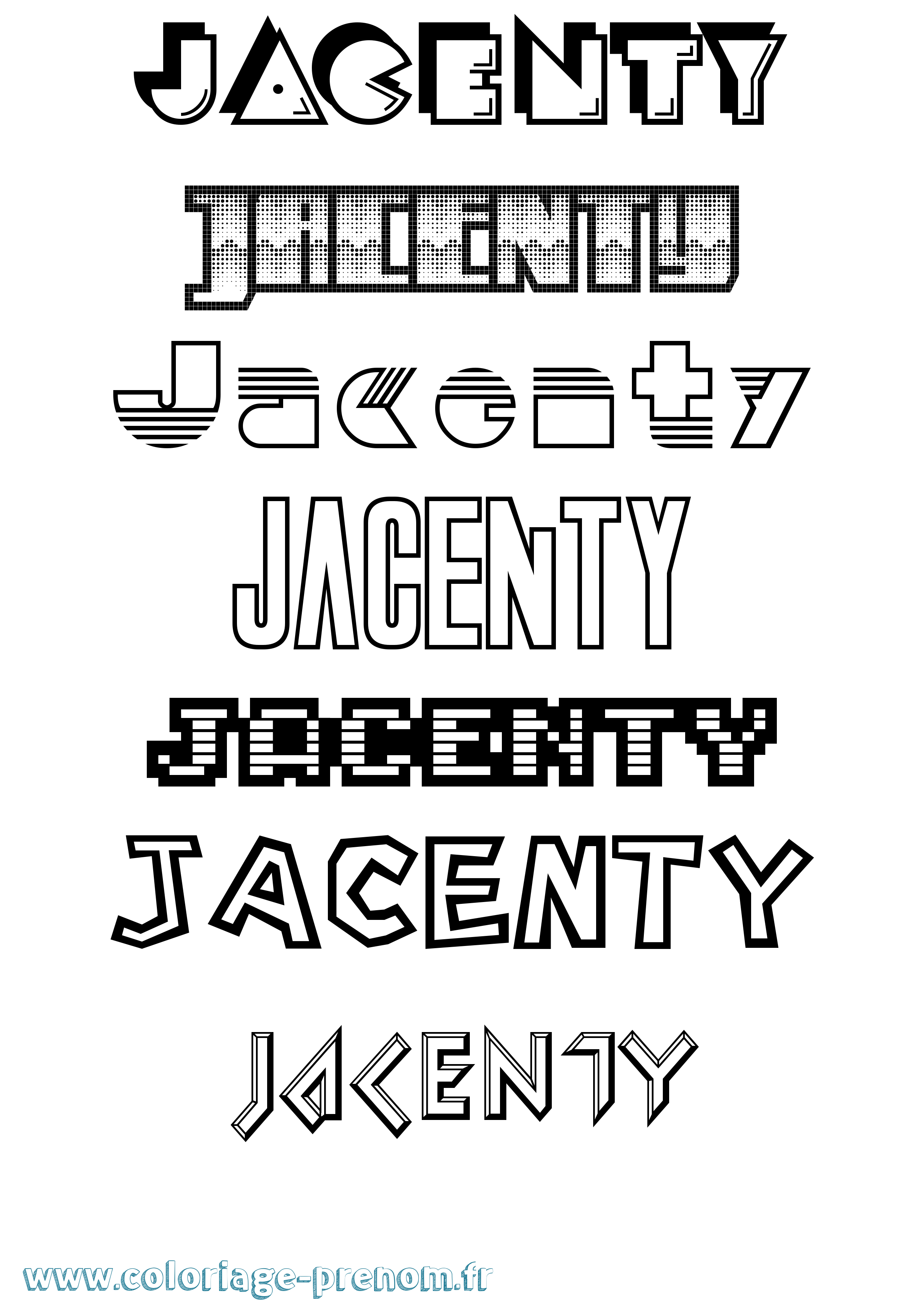 Coloriage prénom Jacenty Jeux Vidéos