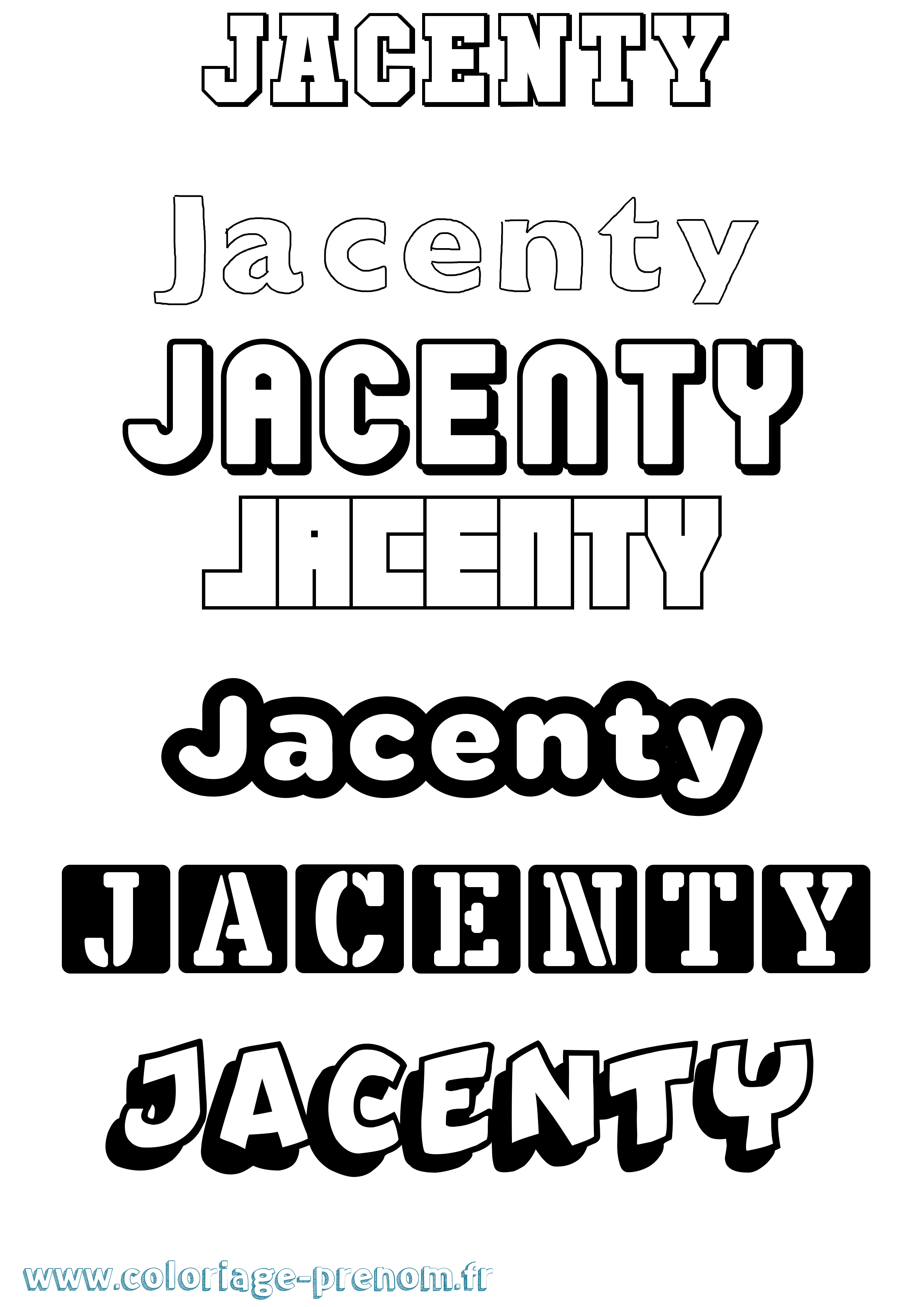 Coloriage Jacenty Simple Coloriage prénom Jacenty Simple