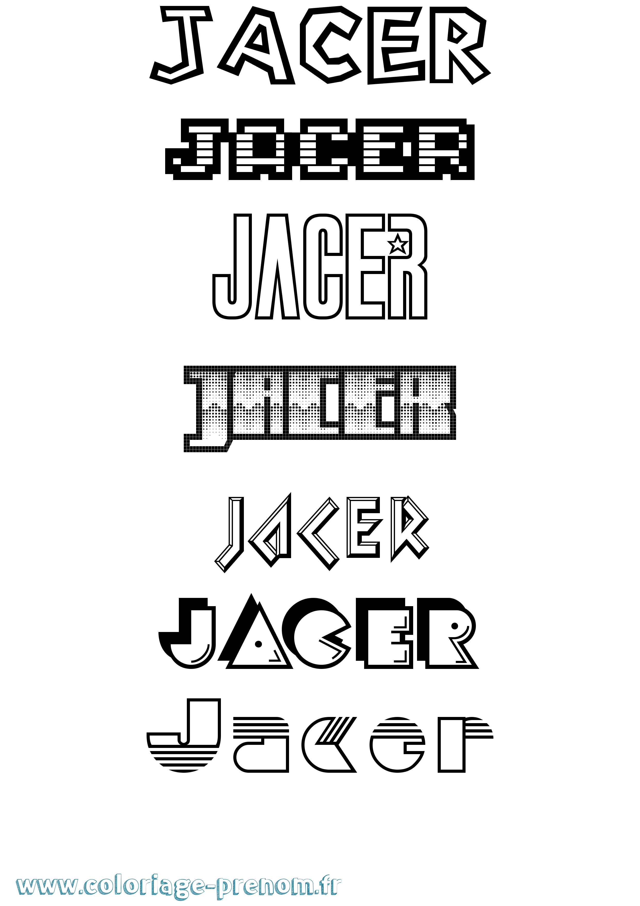 Coloriage Jacer Jeux Vidéos Coloriage prénom Jacer Jeux Vidéos