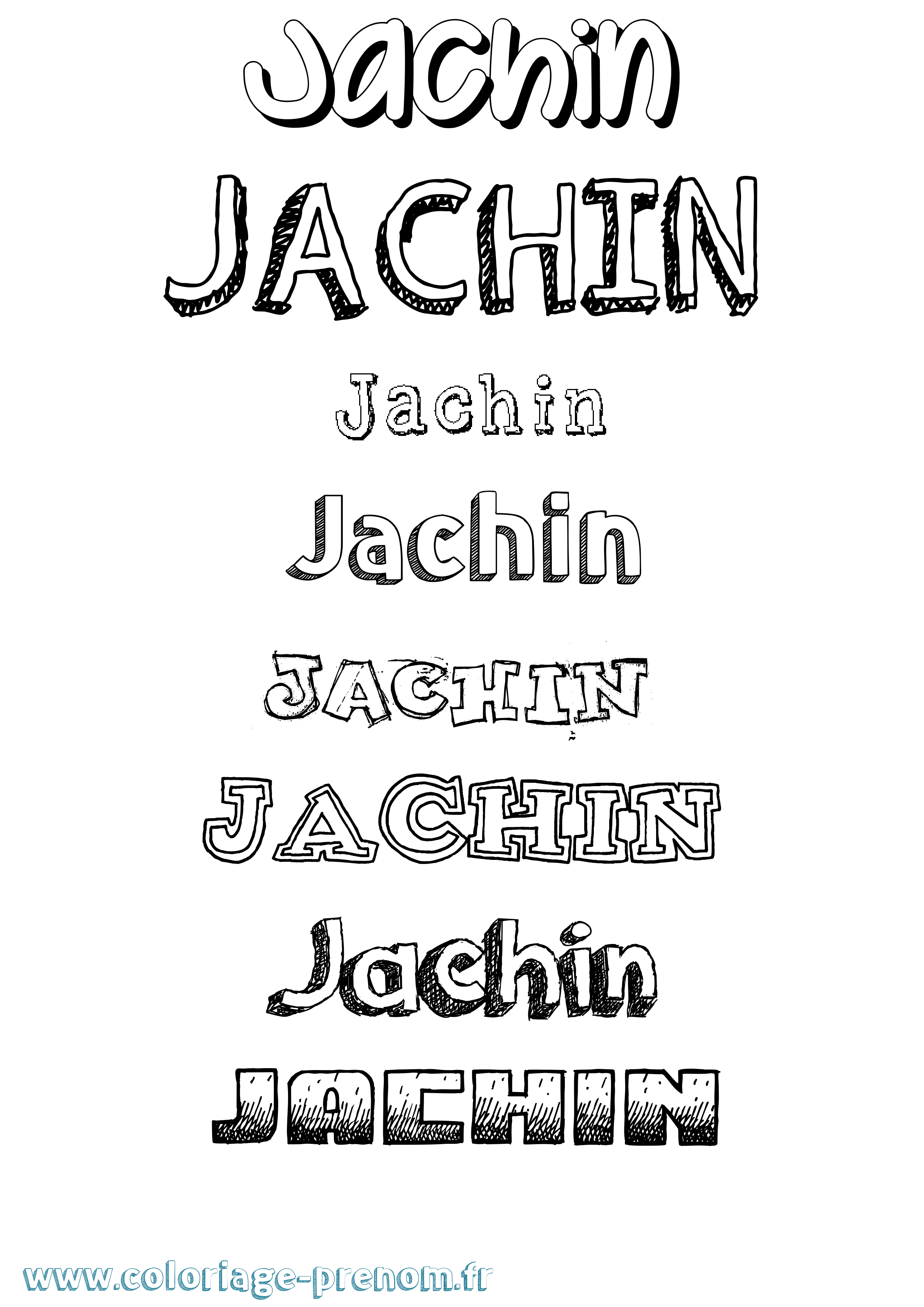 Coloriage prénom Jachin Dessiné
