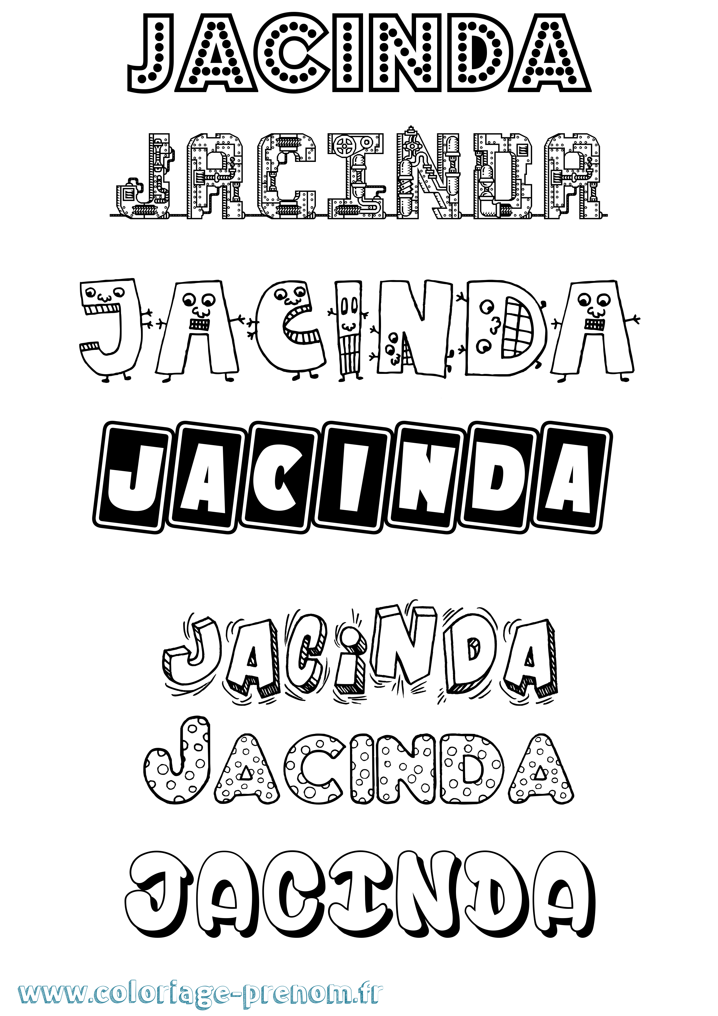 Coloriage Jacinda Fun Coloriage prénom Jacinda Fun