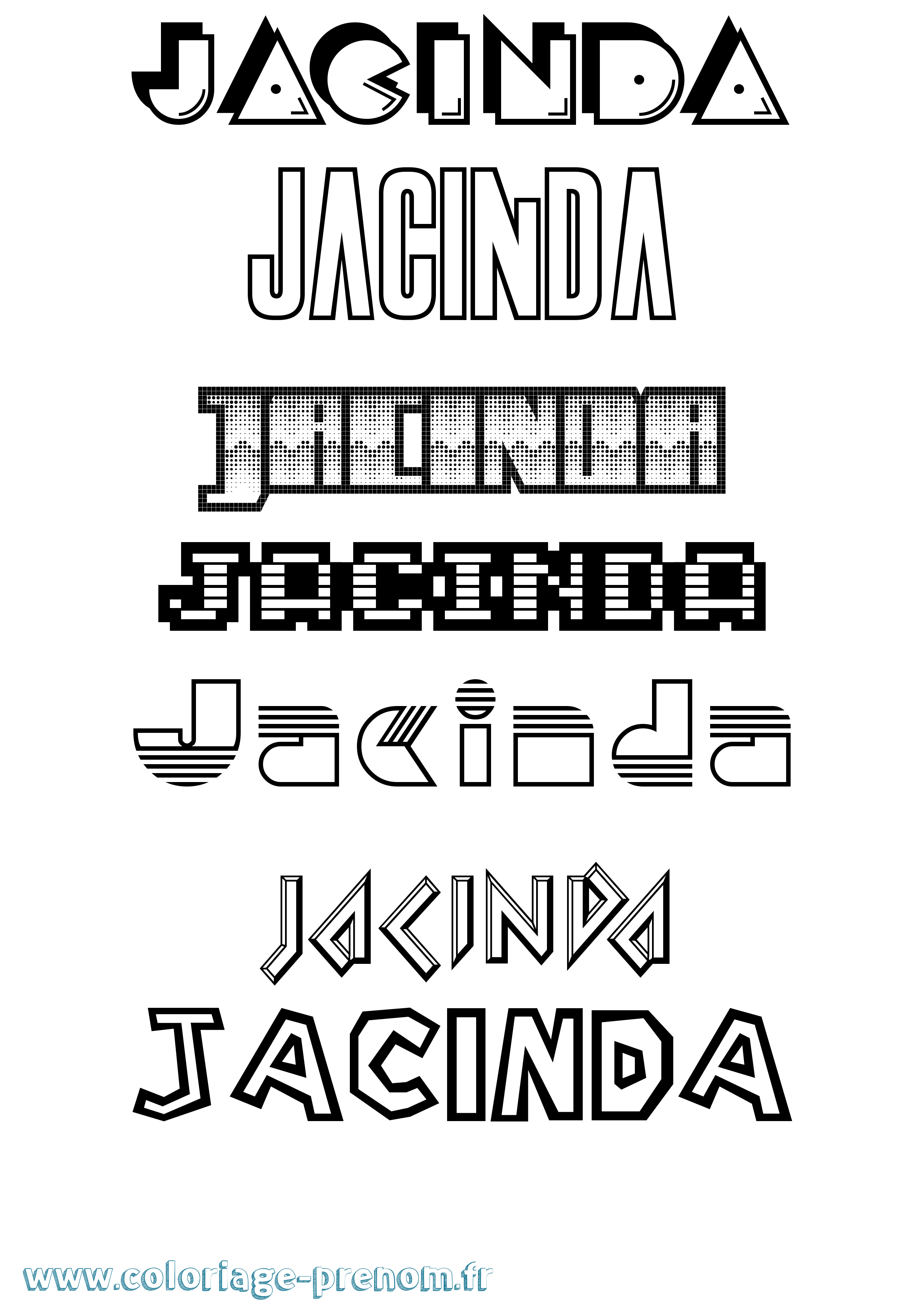 Coloriage Jacinda Jeux Vidéos Coloriage prénom Jacinda Jeux Vidéos