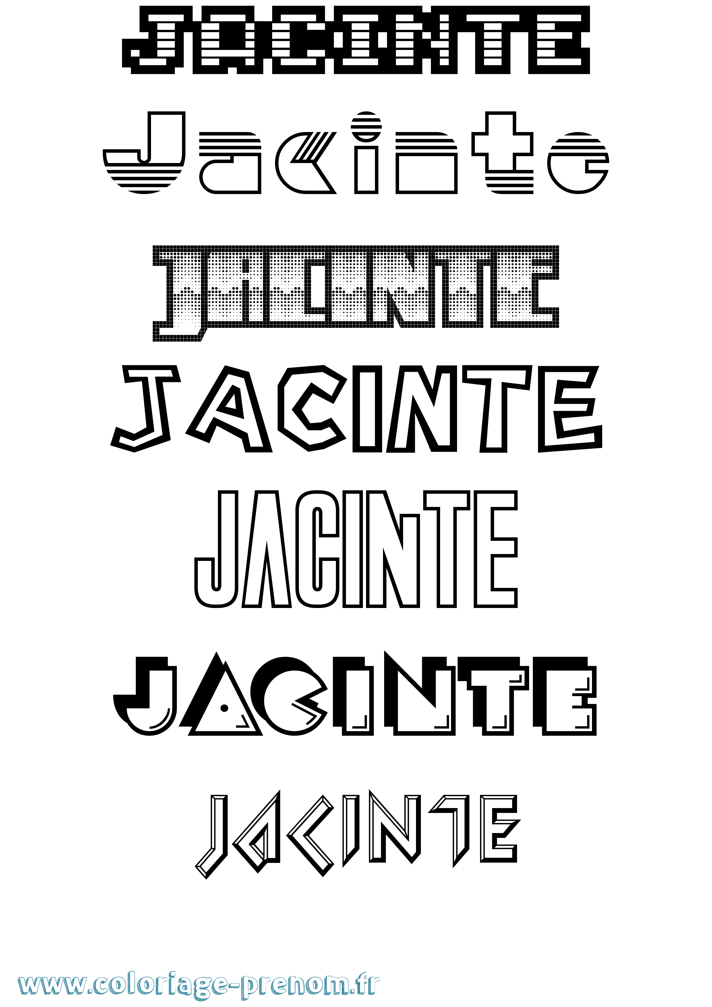 Coloriage Jacinte Jeux Vidéos Coloriage prénom Jacinte Jeux Vidéos
