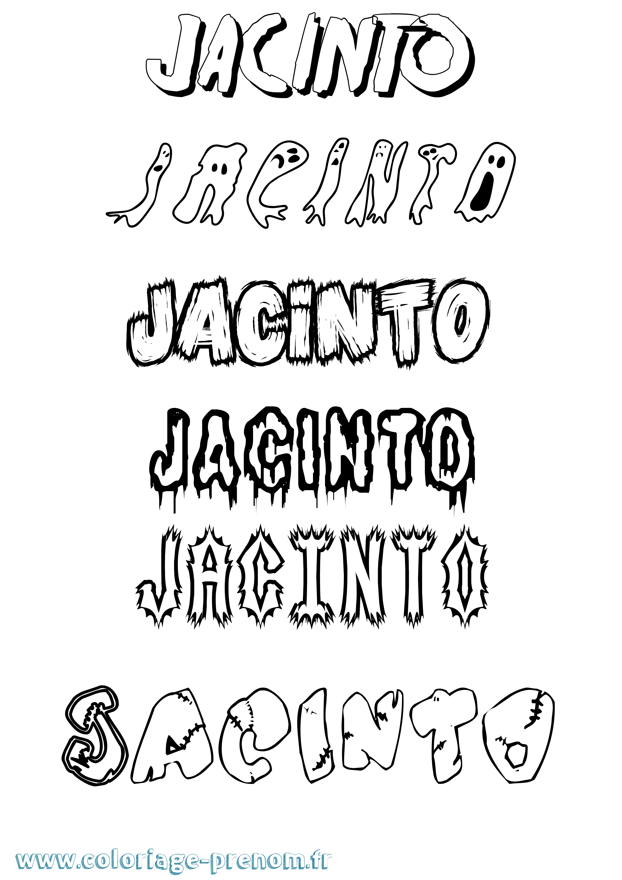 Coloriage Jacinto Frisson Coloriage prénom Jacinto Frisson