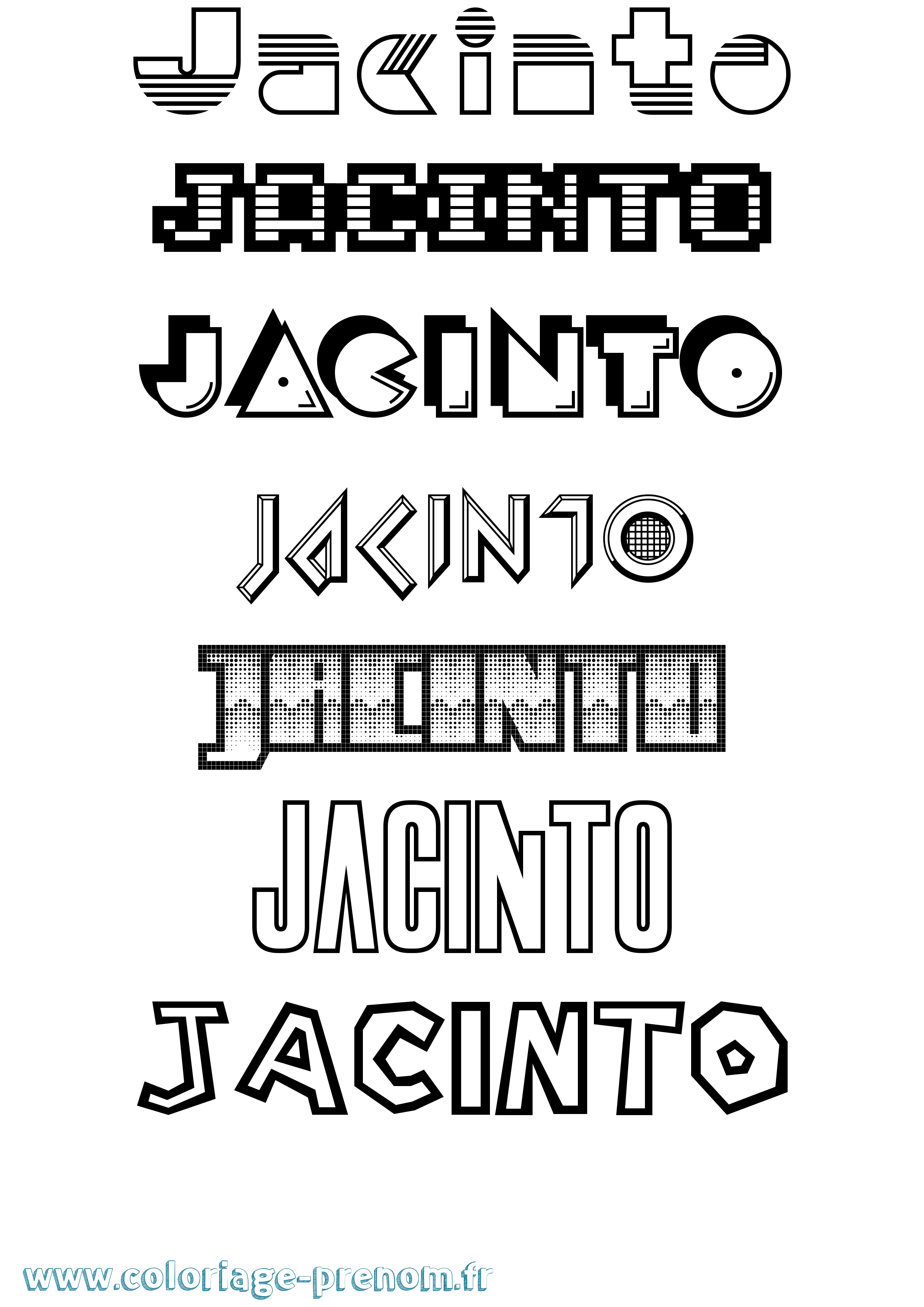 Coloriage Jacinto Jeux Vidéos Coloriage prénom Jacinto Jeux Vidéos