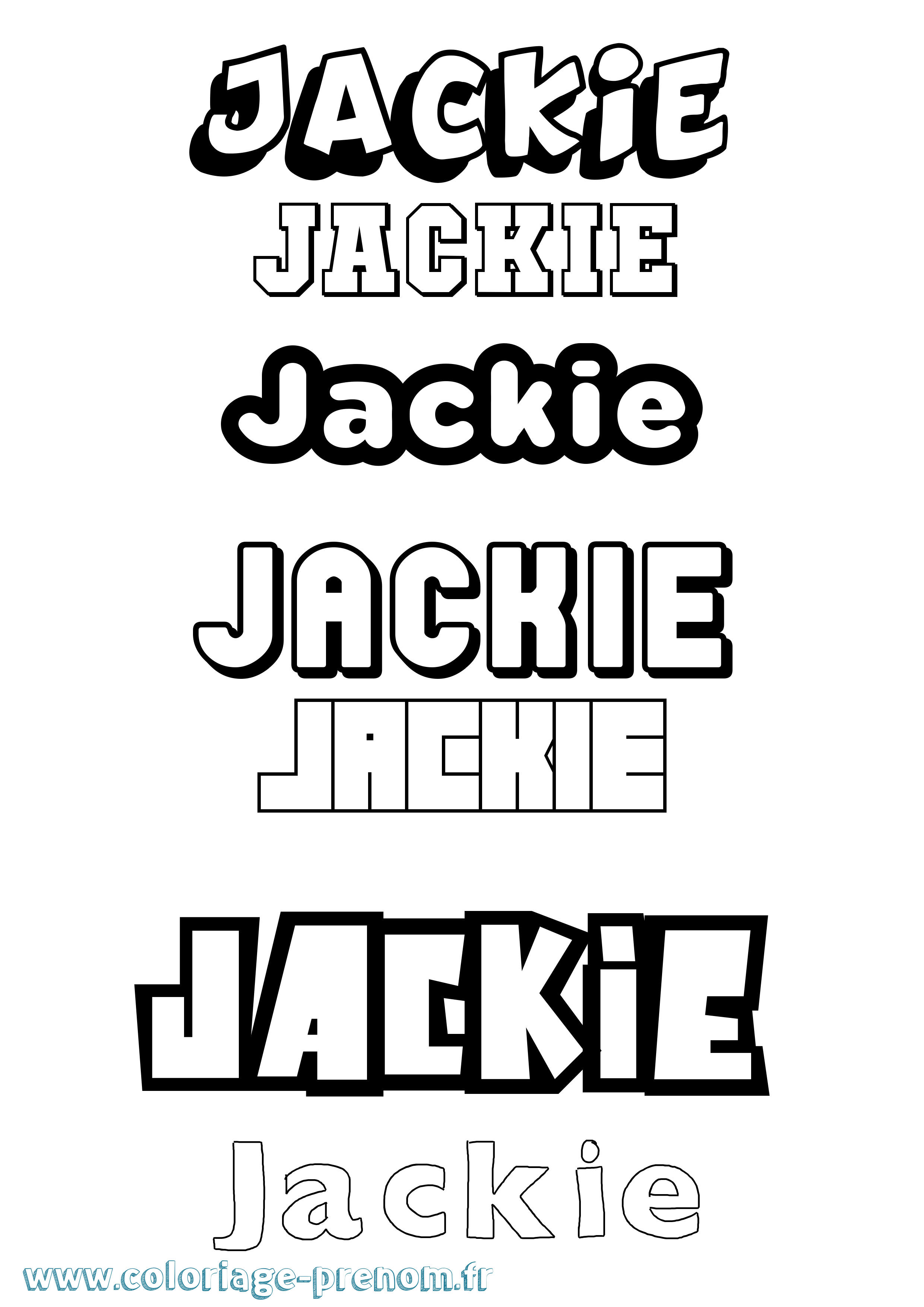 Coloriage prénom Jackie Simple