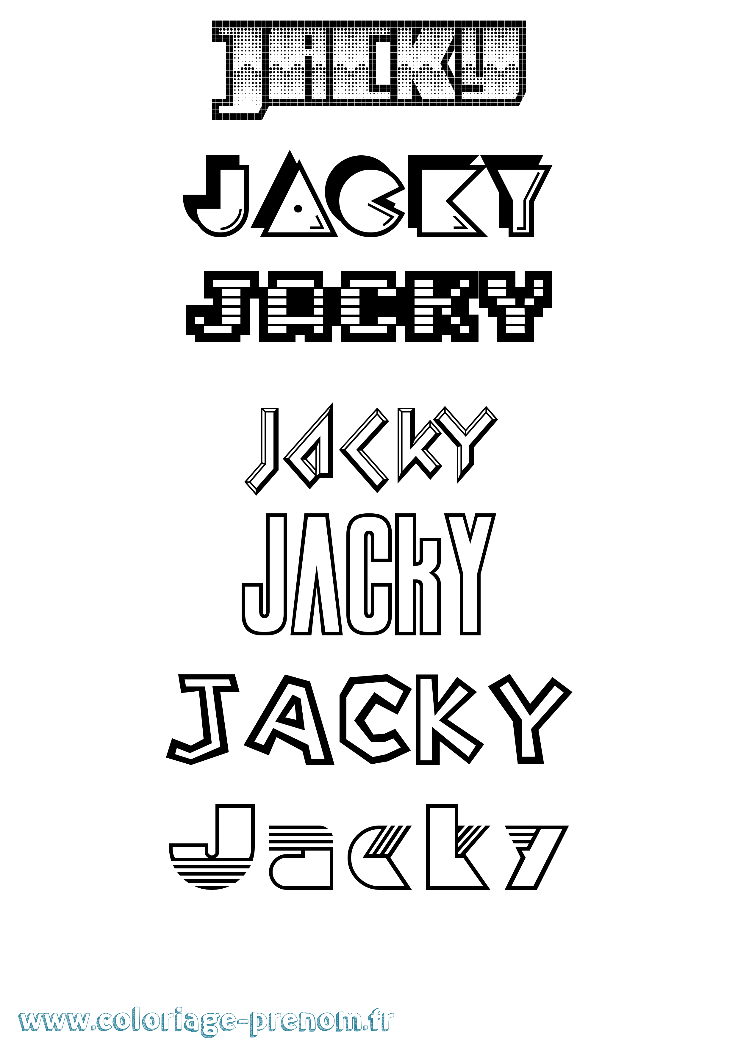 Coloriage Jacky Jeux Vidéos Coloriage prénom Jacky Jeux Vidéos
