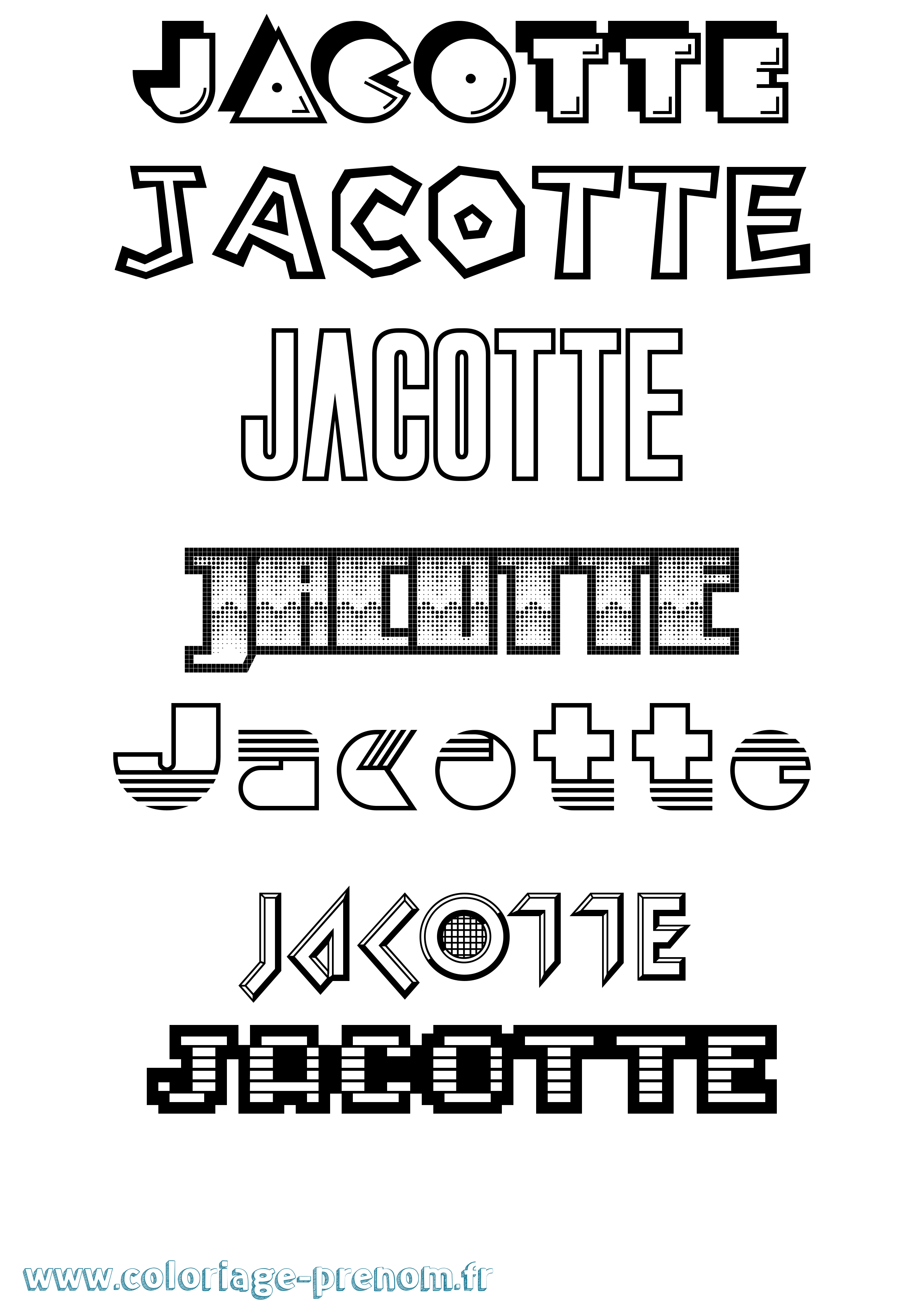 Coloriage Jacotte Jeux Vidéos Coloriage prénom Jacotte Jeux Vidéos