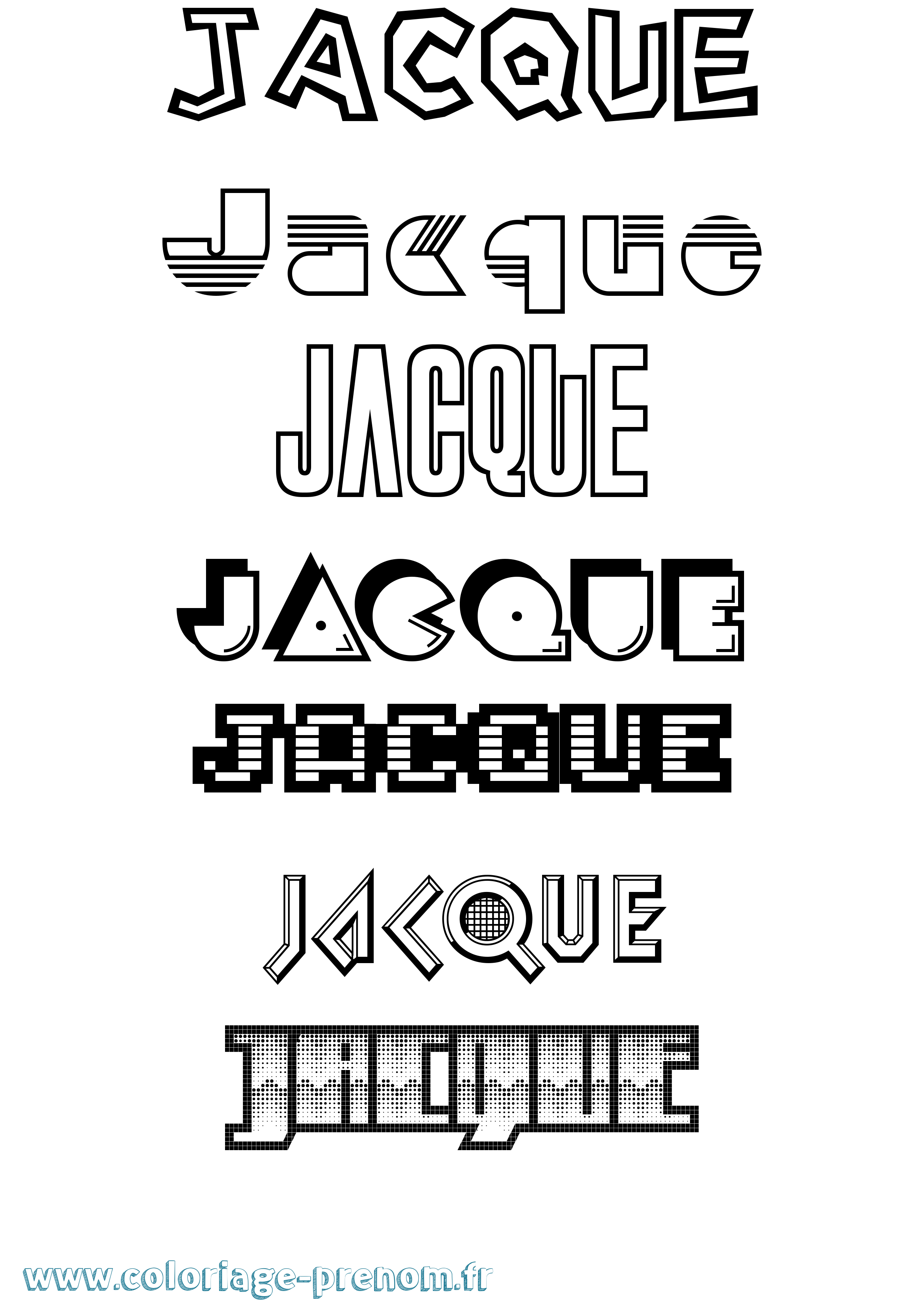 Coloriage Jacque Jeux Vidéos Coloriage prénom Jacque Jeux Vidéos