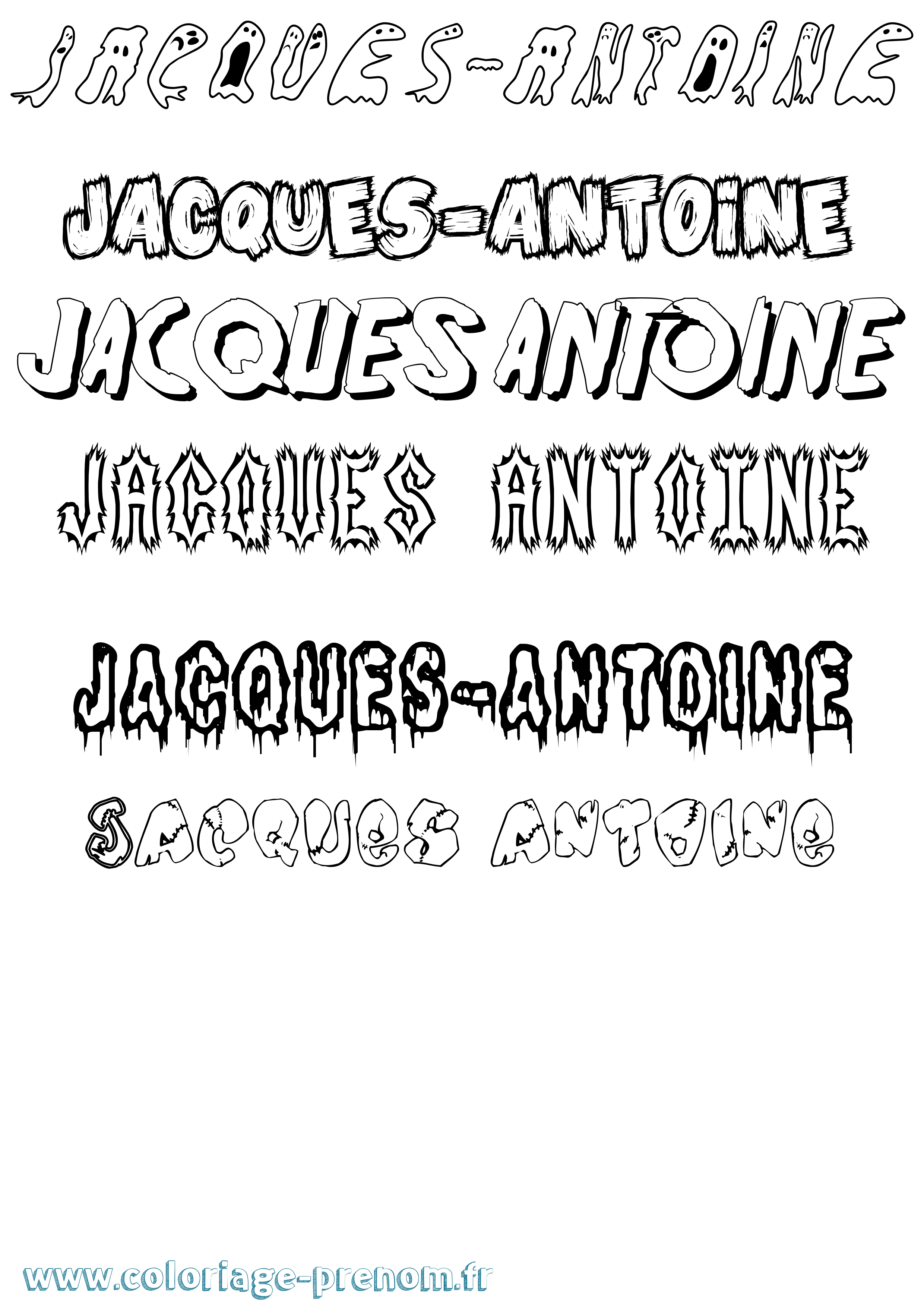 Coloriage Jacques-Antoine Frisson Coloriage prénom Jacques-Antoine Frisson