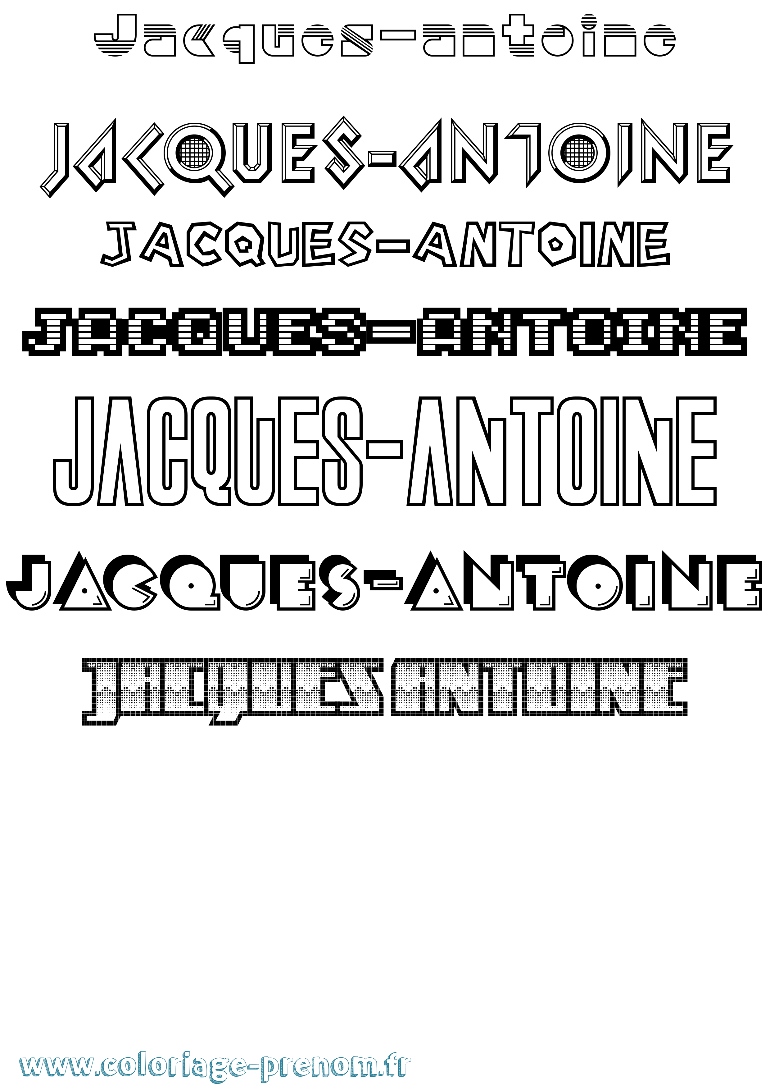 Coloriage Jacques-Antoine Jeux Vidéos Coloriage prénom Jacques-Antoine Jeux Vidéos