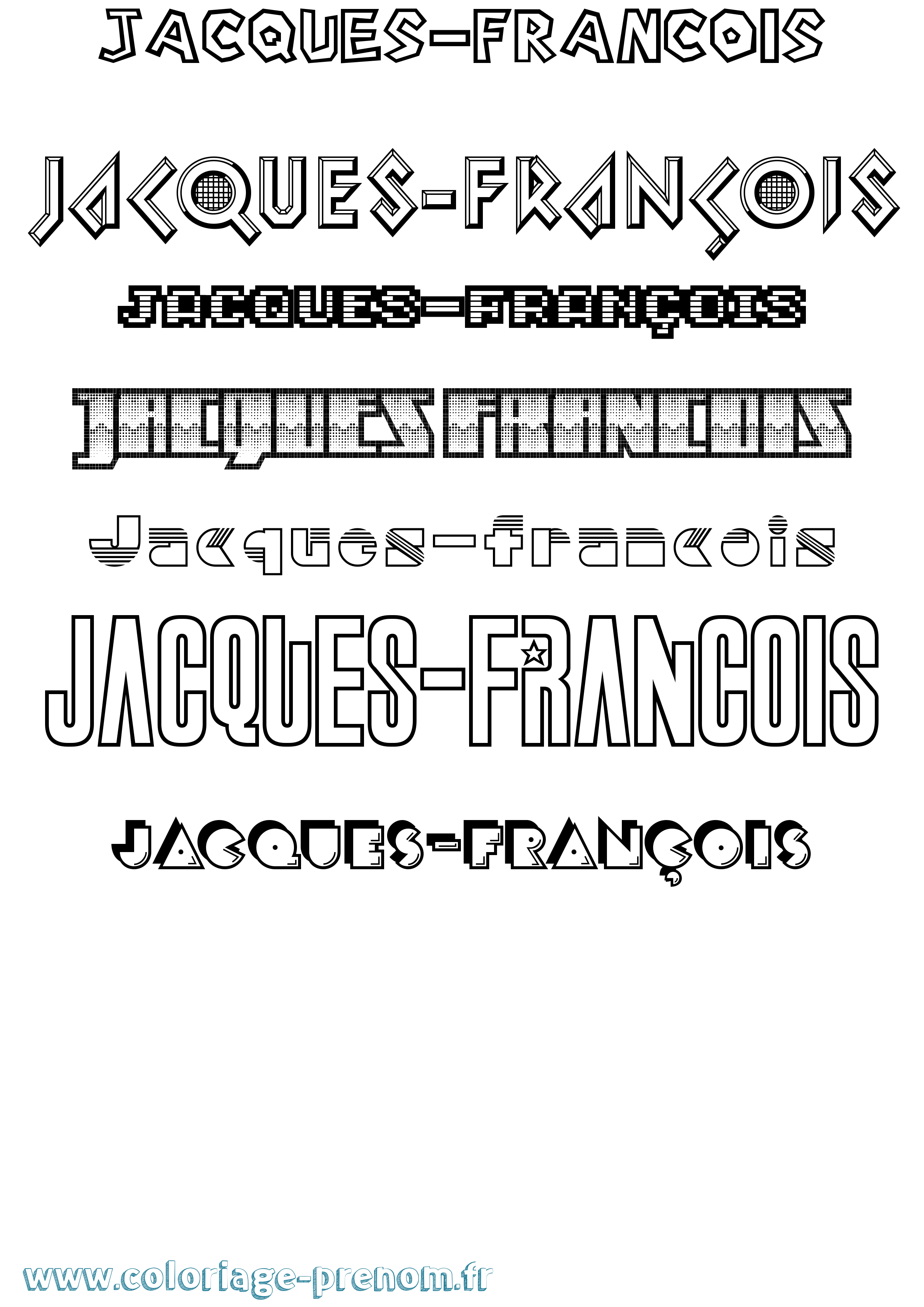 Coloriage Jacques-François Jeux Vidéos Coloriage prénom Jacques-François Jeux Vidéos