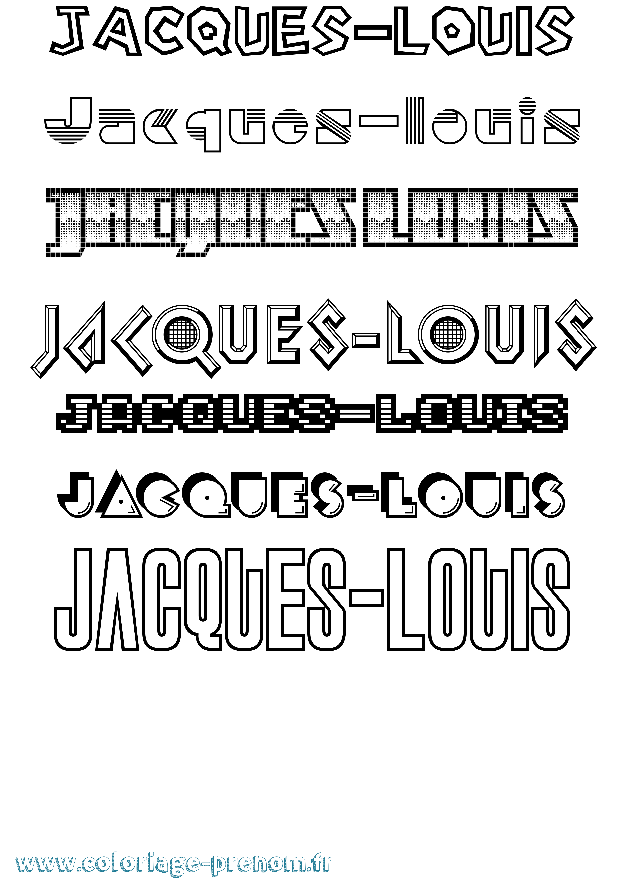 Coloriage Jacques-Louis Jeux Vidéos Coloriage prénom Jacques-Louis Jeux Vidéos