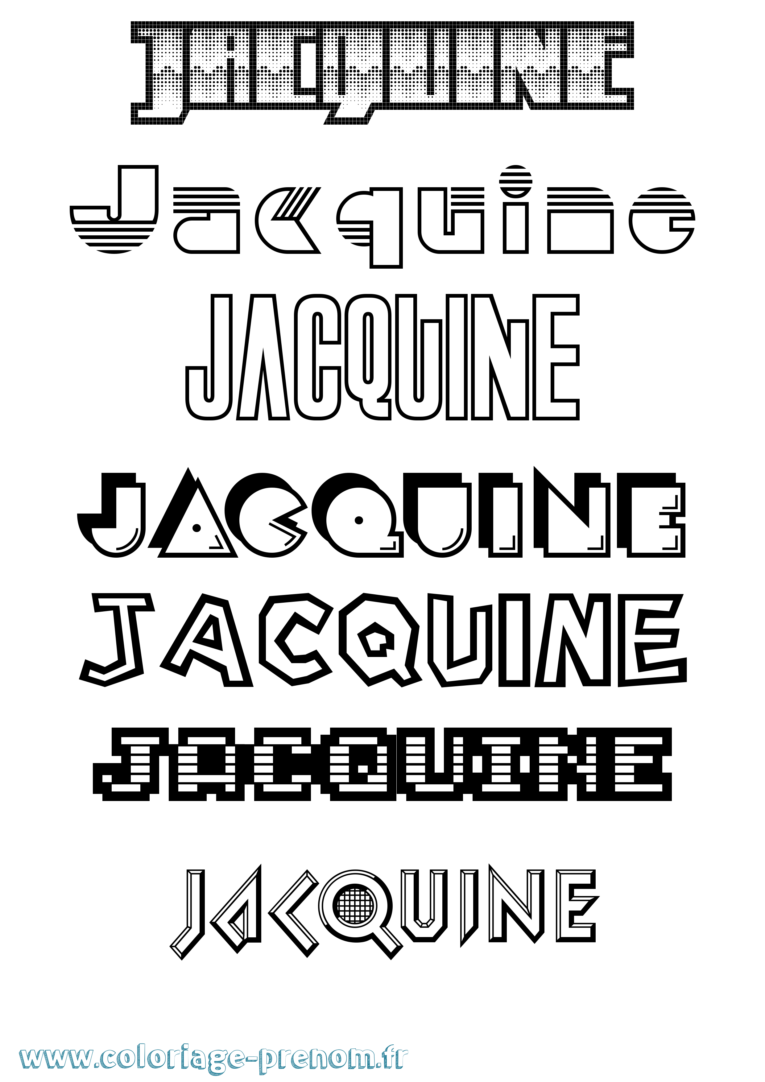 Coloriage Jacquine Jeux Vidéos Coloriage prénom Jacquine Jeux Vidéos
