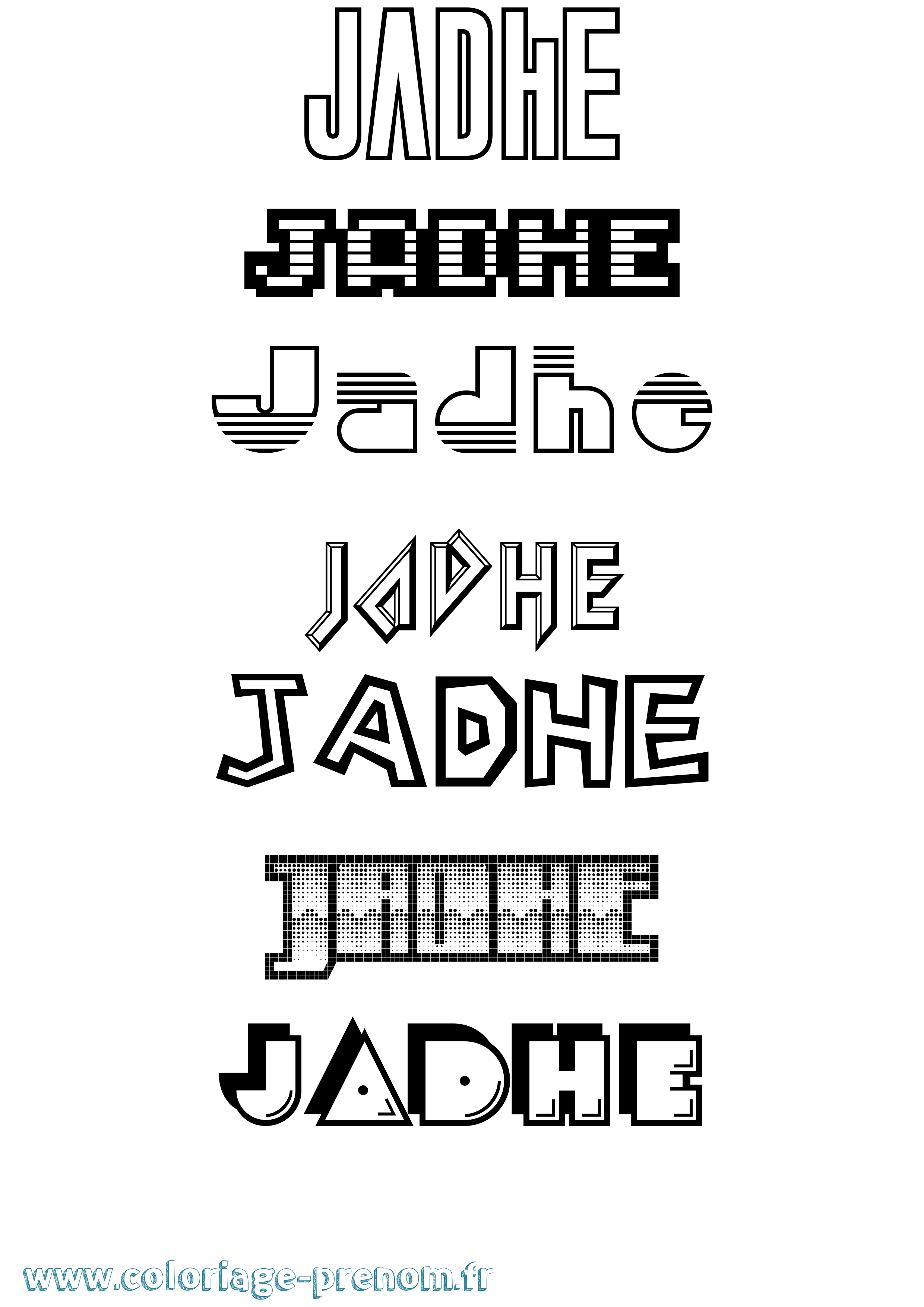 Coloriage Jadhe Jeux Vidéos Coloriage prénom Jadhe Jeux Vidéos