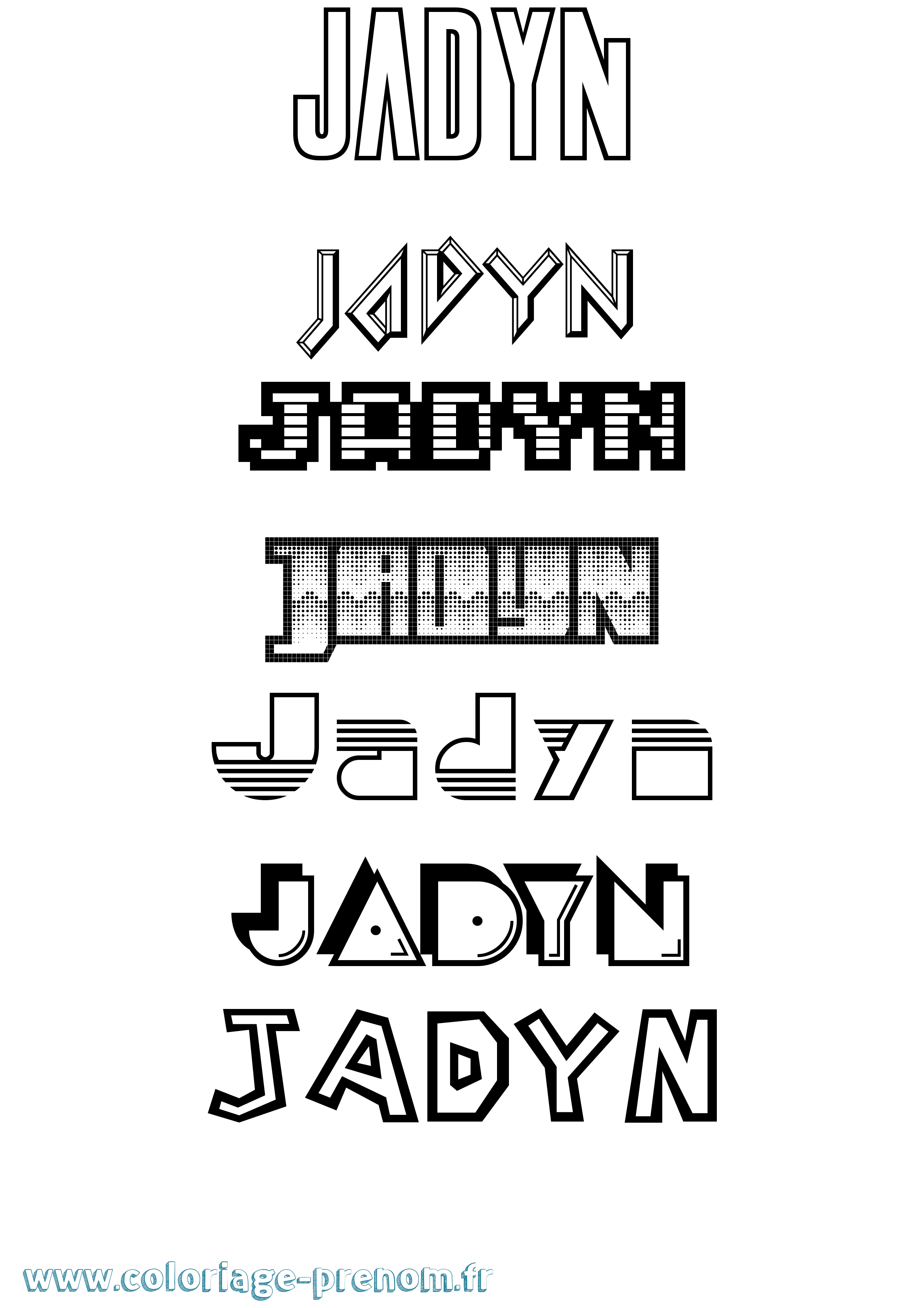 Coloriage Jadyn Jeux Vidéos Coloriage prénom Jadyn Jeux Vidéos