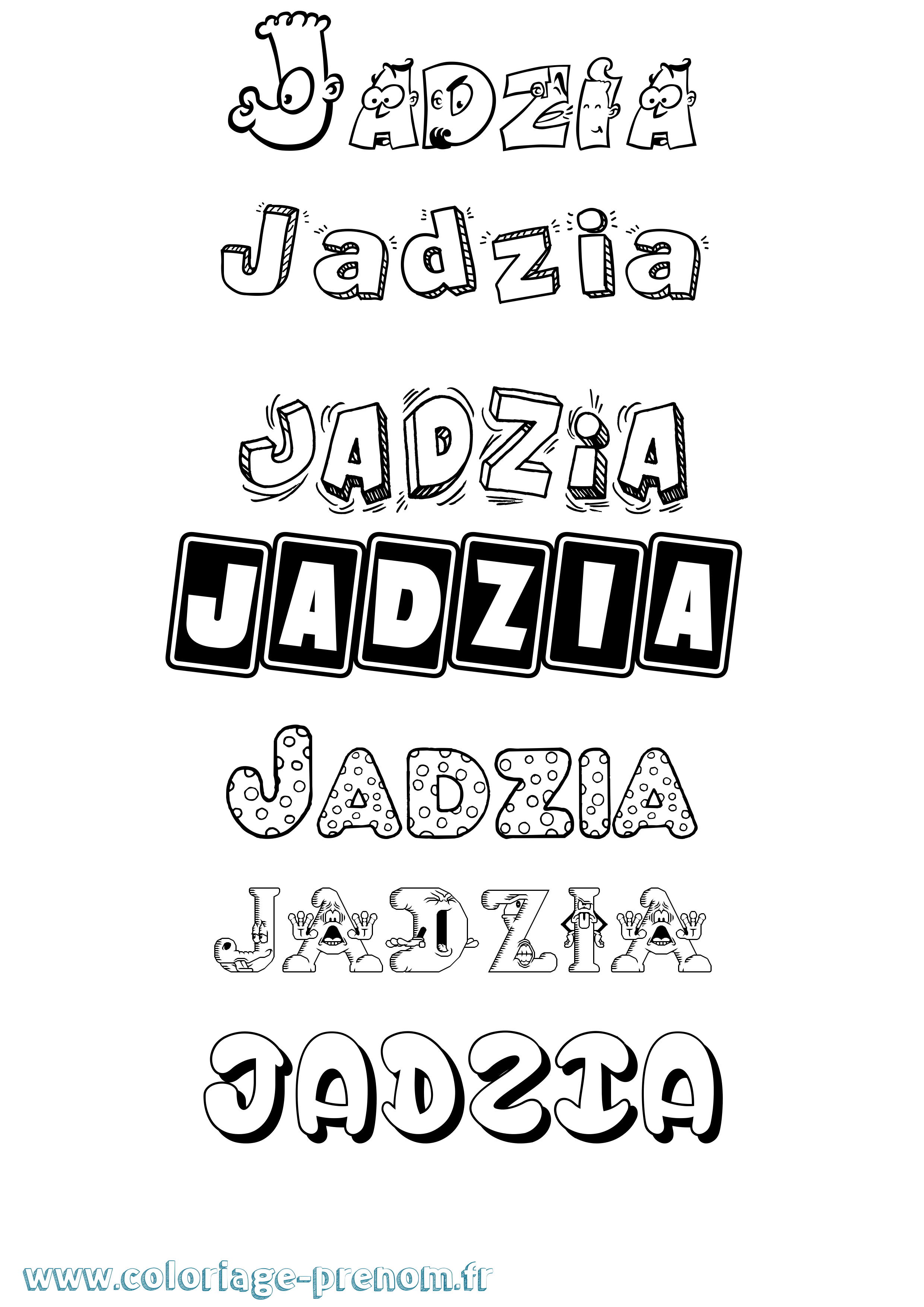 Coloriage Jadzia Fun Coloriage prénom Jadzia Fun