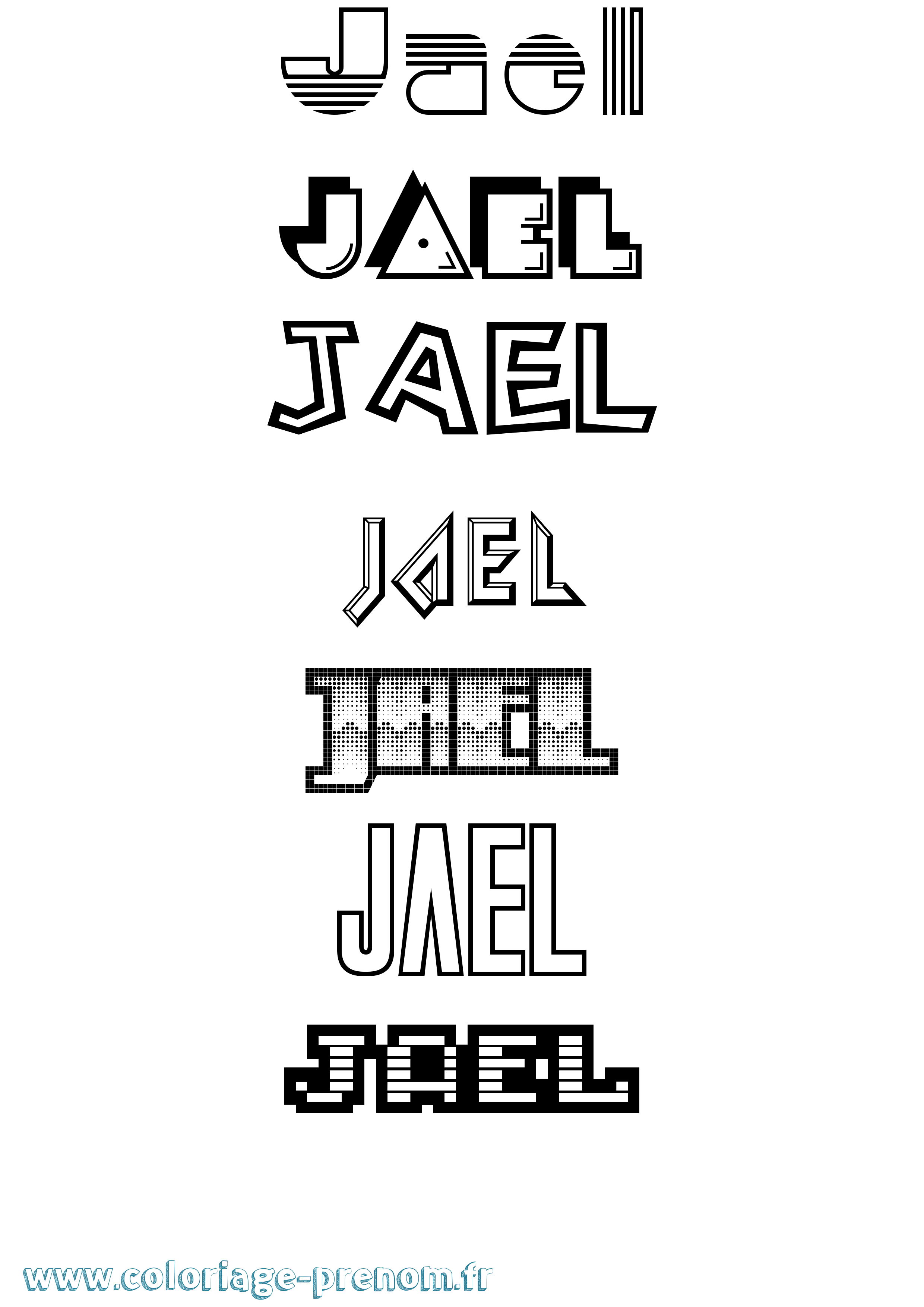 Coloriage Jael Jeux Vidéos Coloriage prénom Jael Jeux Vidéos
