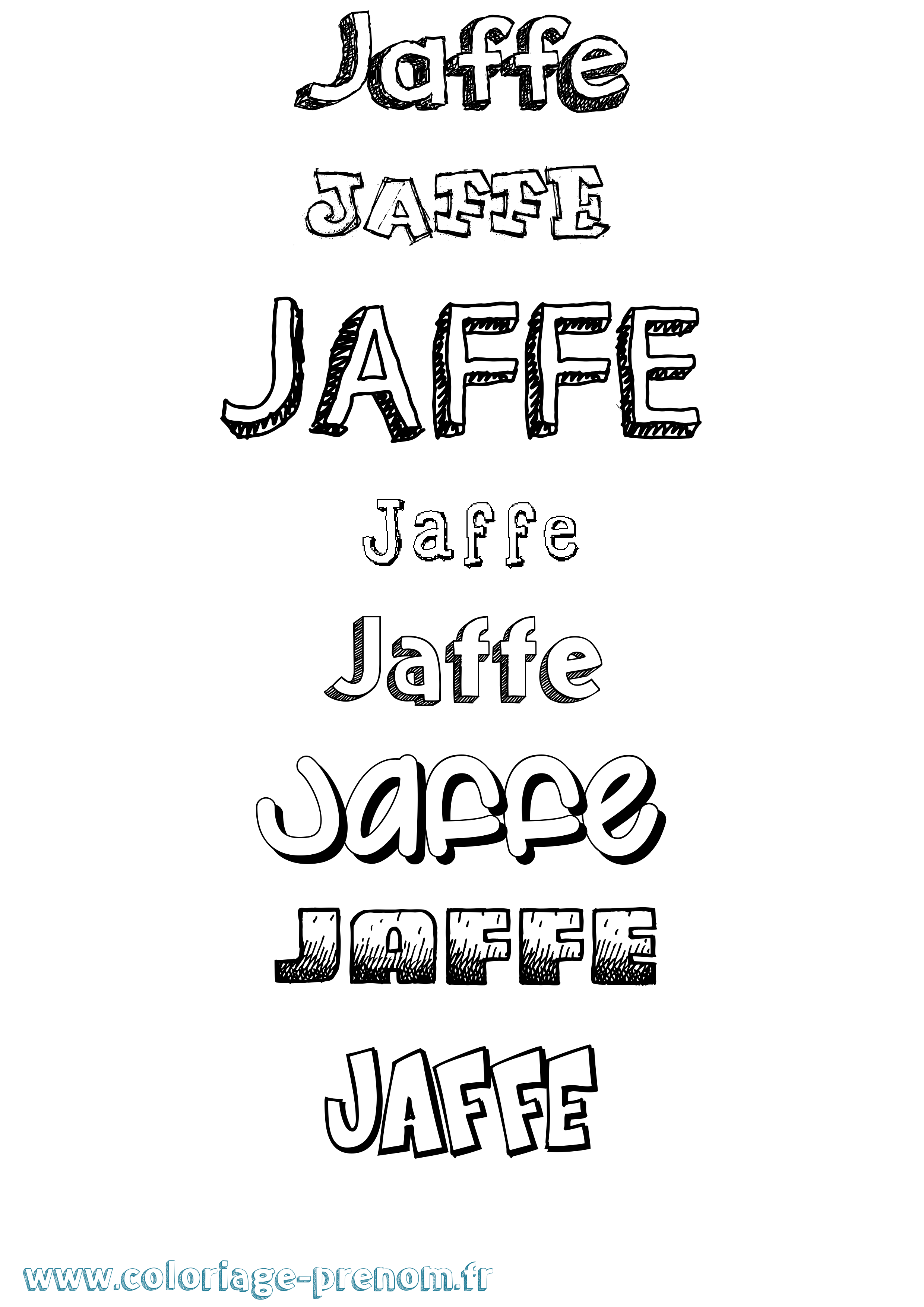 Coloriage prénom Jaffe Dessiné