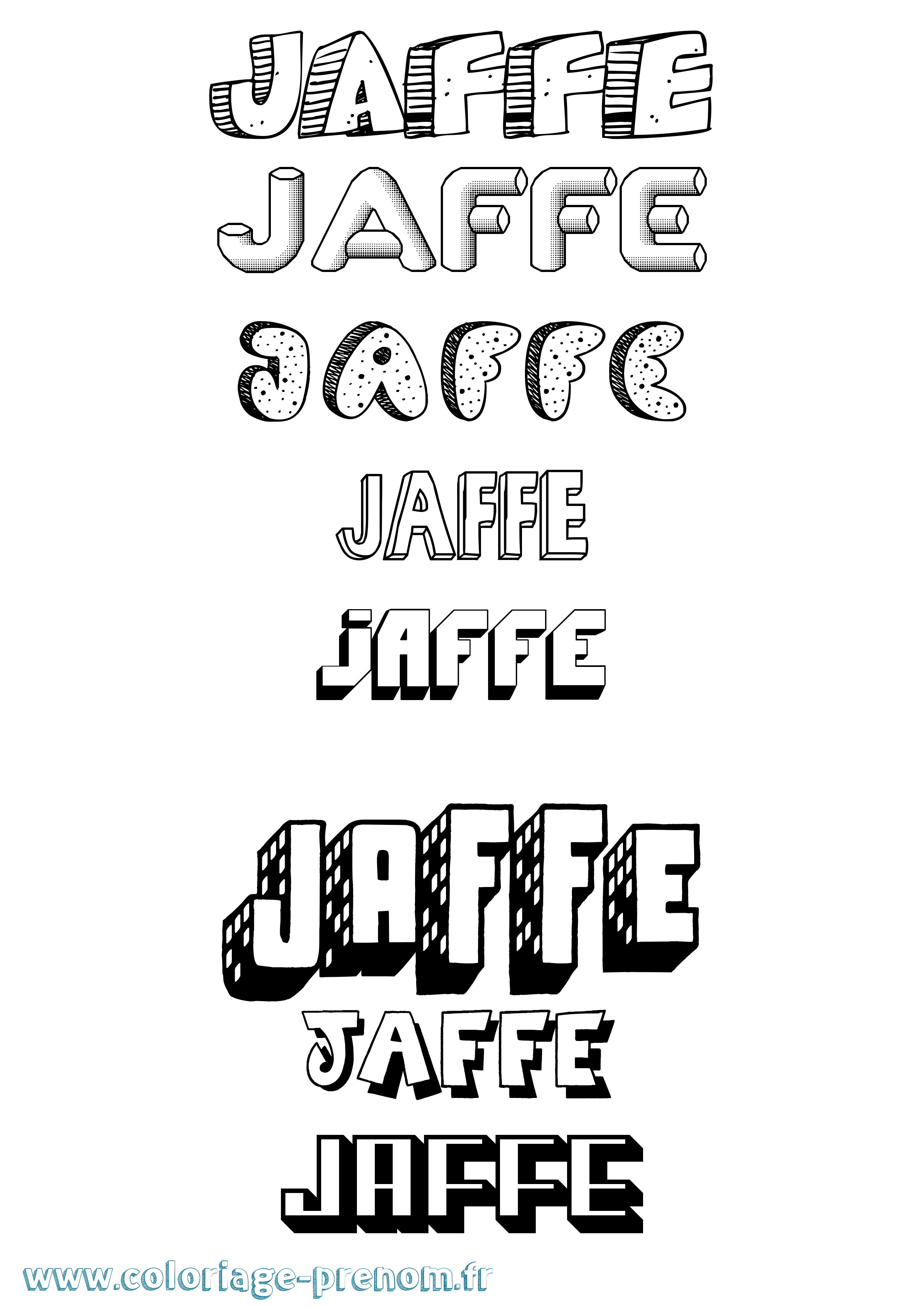 Coloriage Jaffe Coloriage prénom Jaffe
