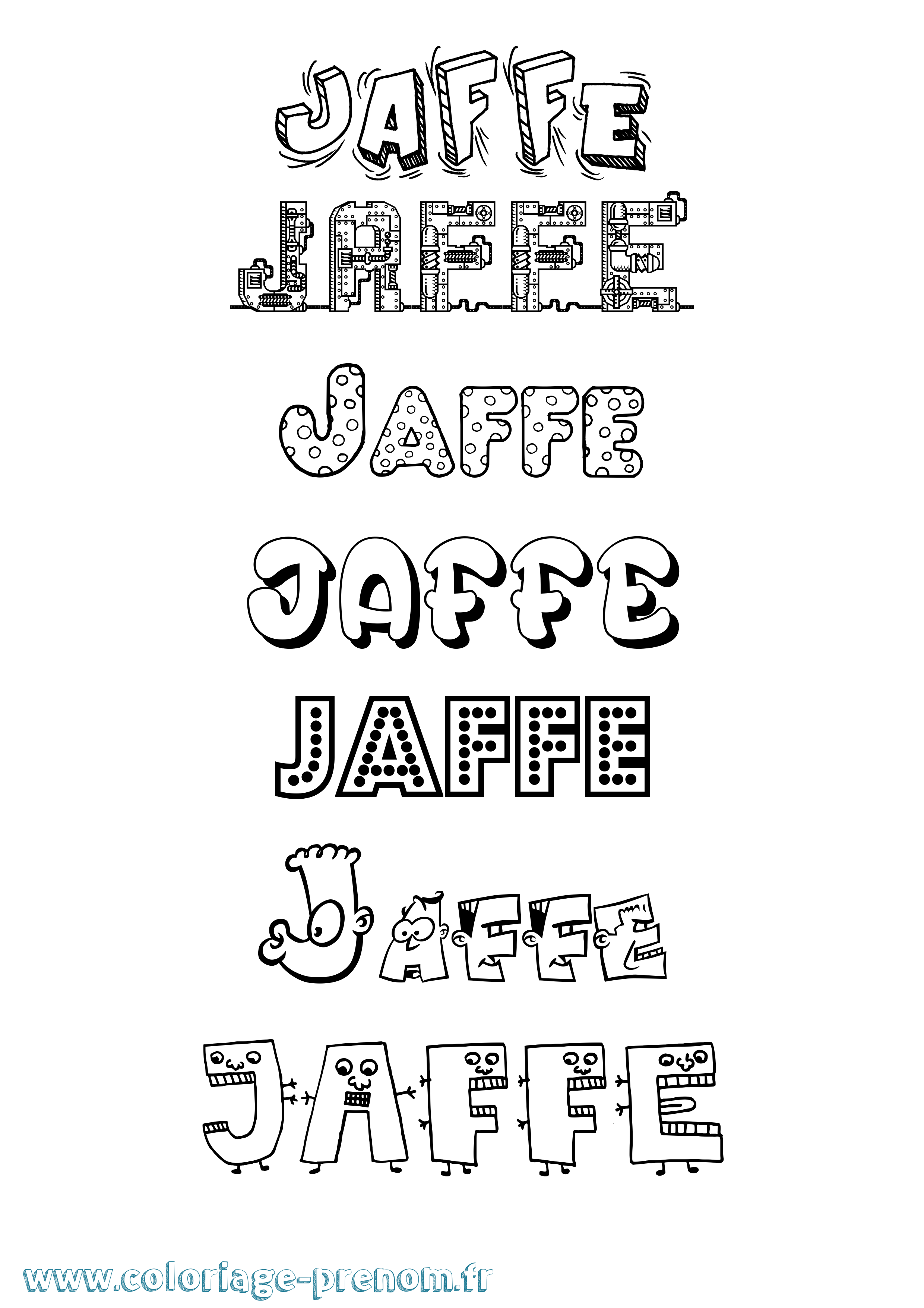 Coloriage Jaffe Coloriage prénom Jaffe