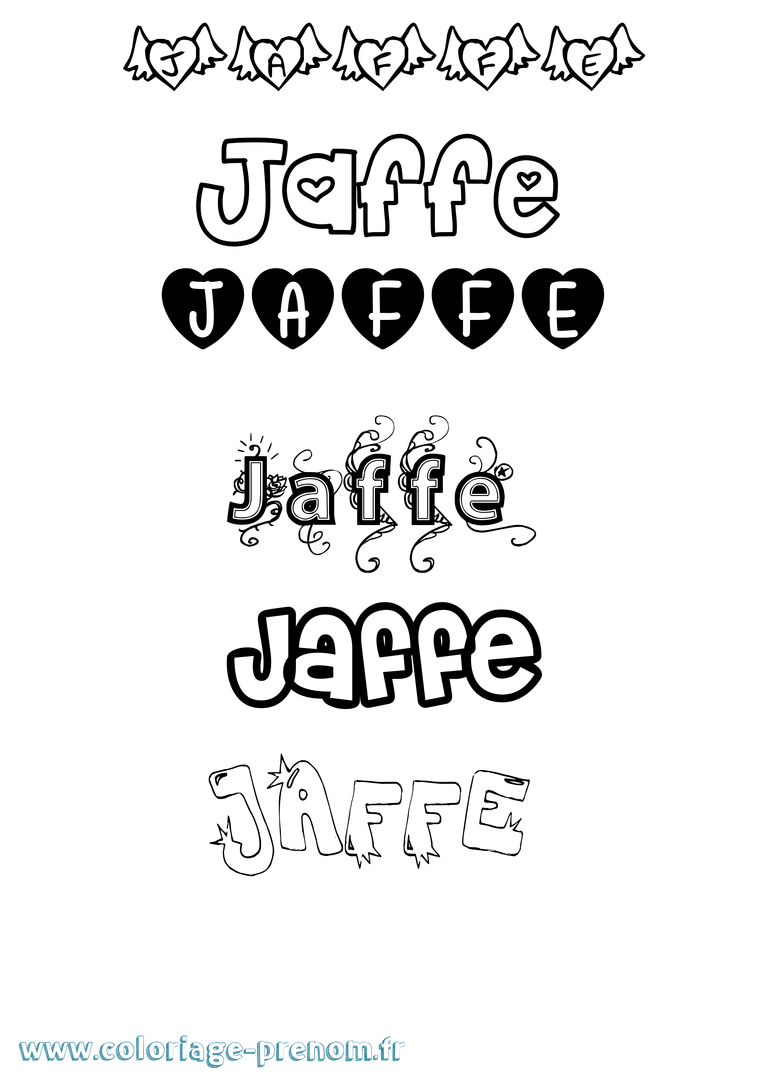 Coloriage Jaffe Coloriage prénom Jaffe