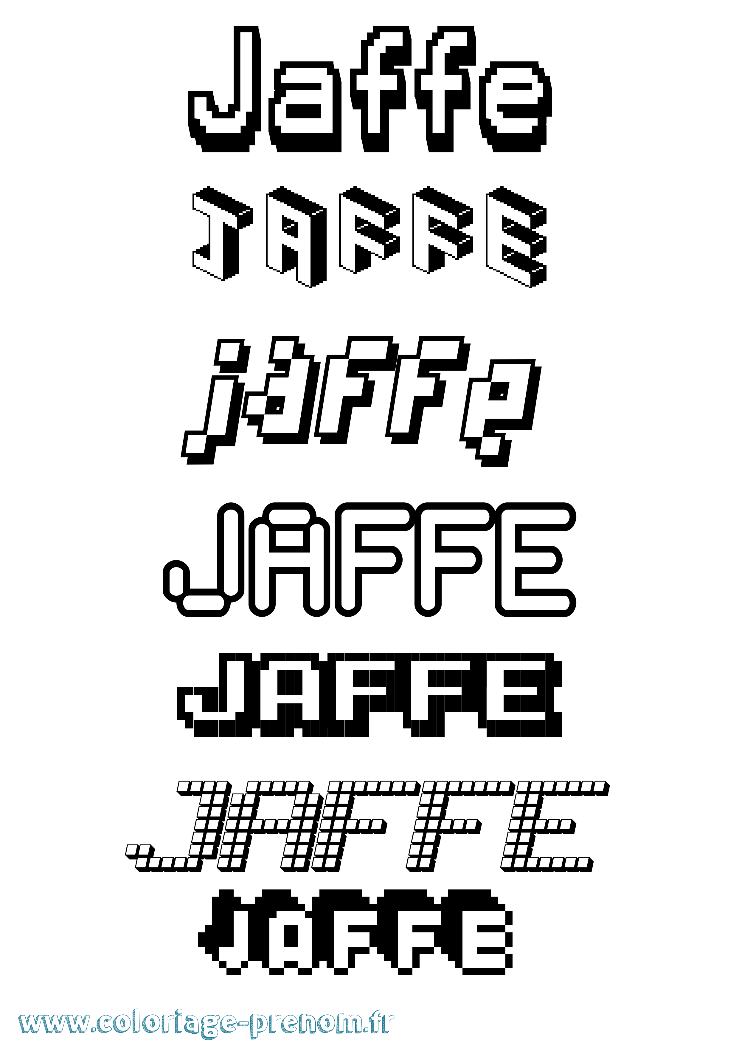 Coloriage Jaffe Coloriage prénom Jaffe
