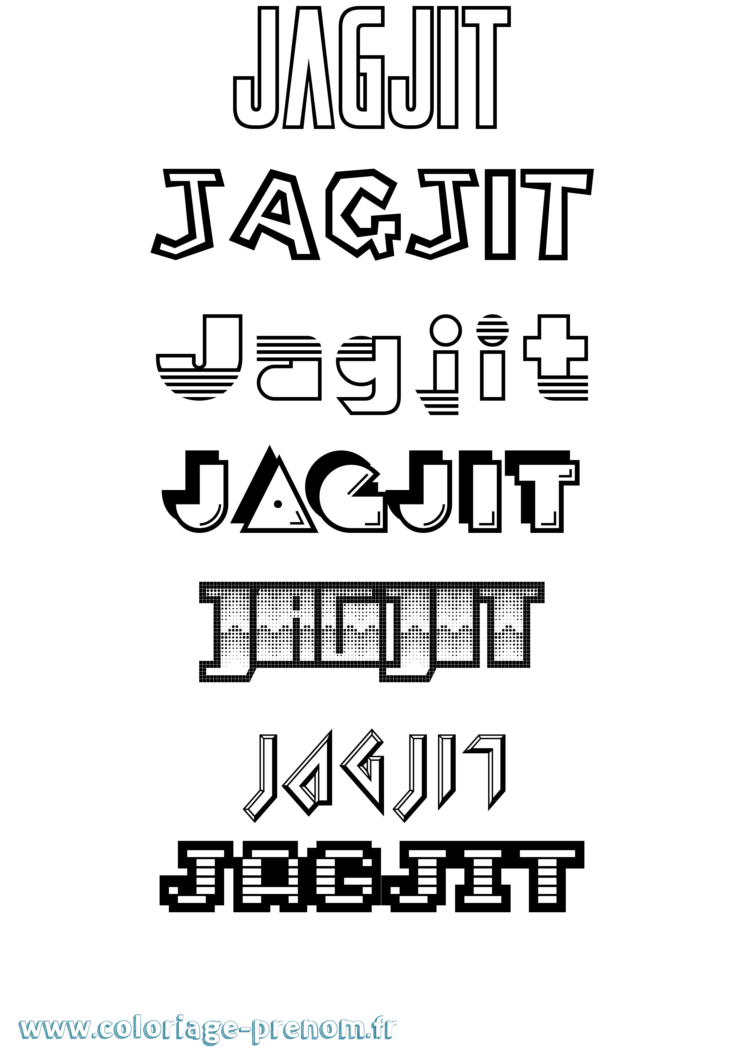Coloriage prénom Jagjit Jeux Vidéos