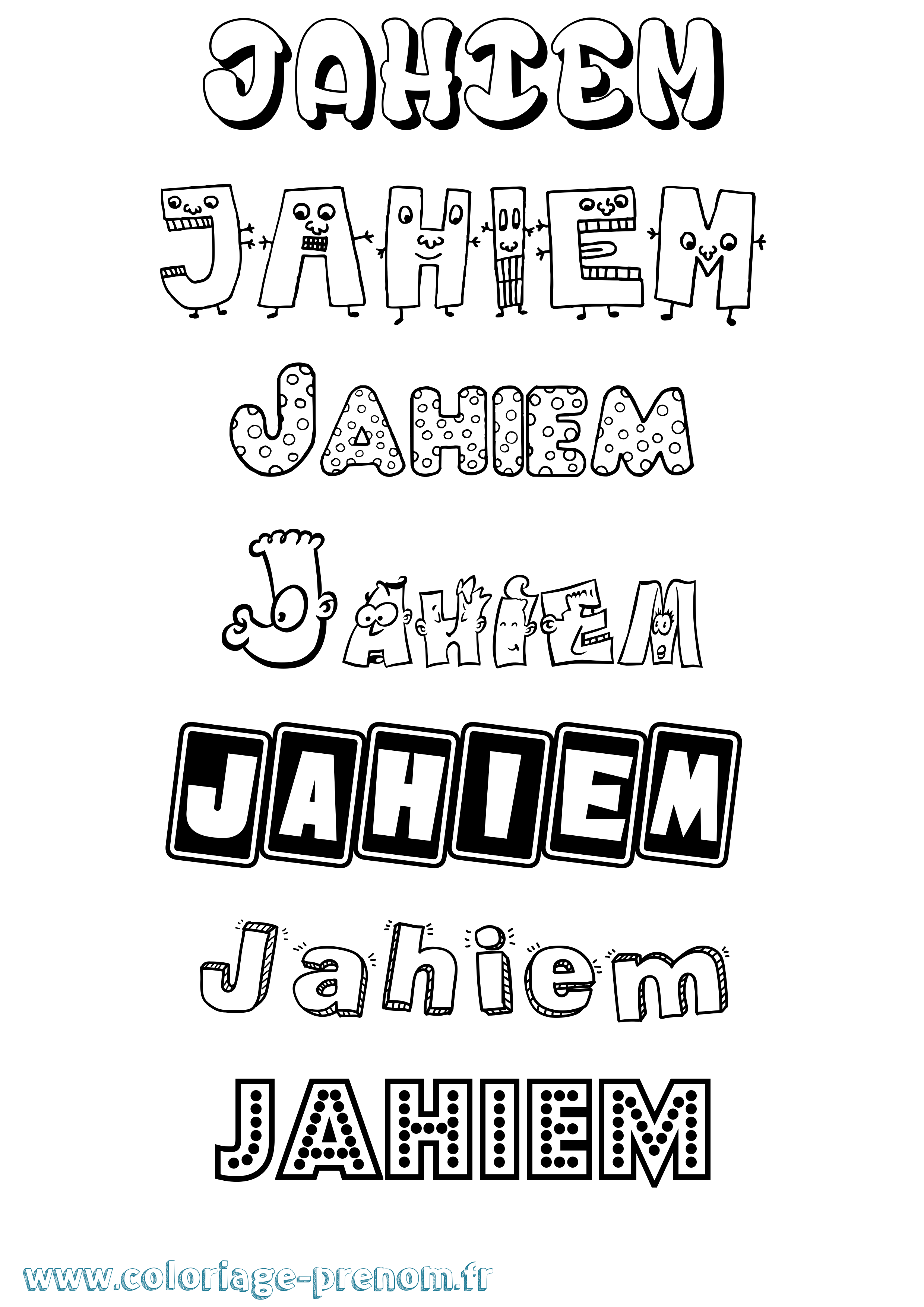 Coloriage Jahiem Fun Coloriage prénom Jahiem Fun