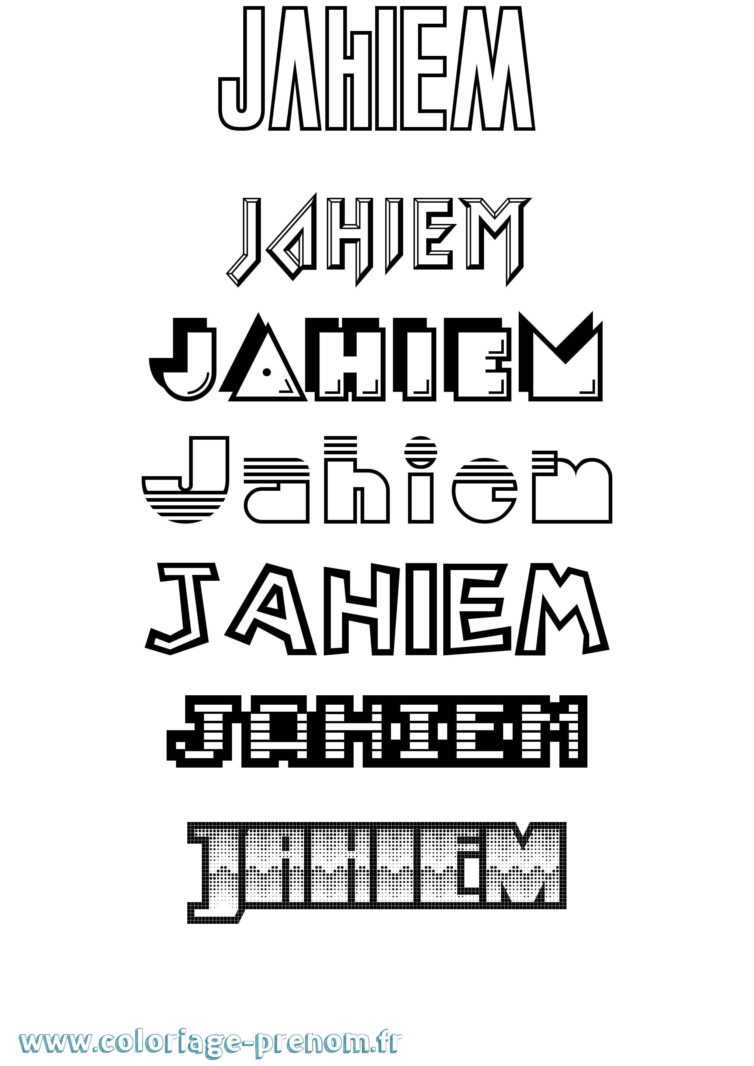 Coloriage Jahiem Jeux Vidéos Coloriage prénom Jahiem Jeux Vidéos