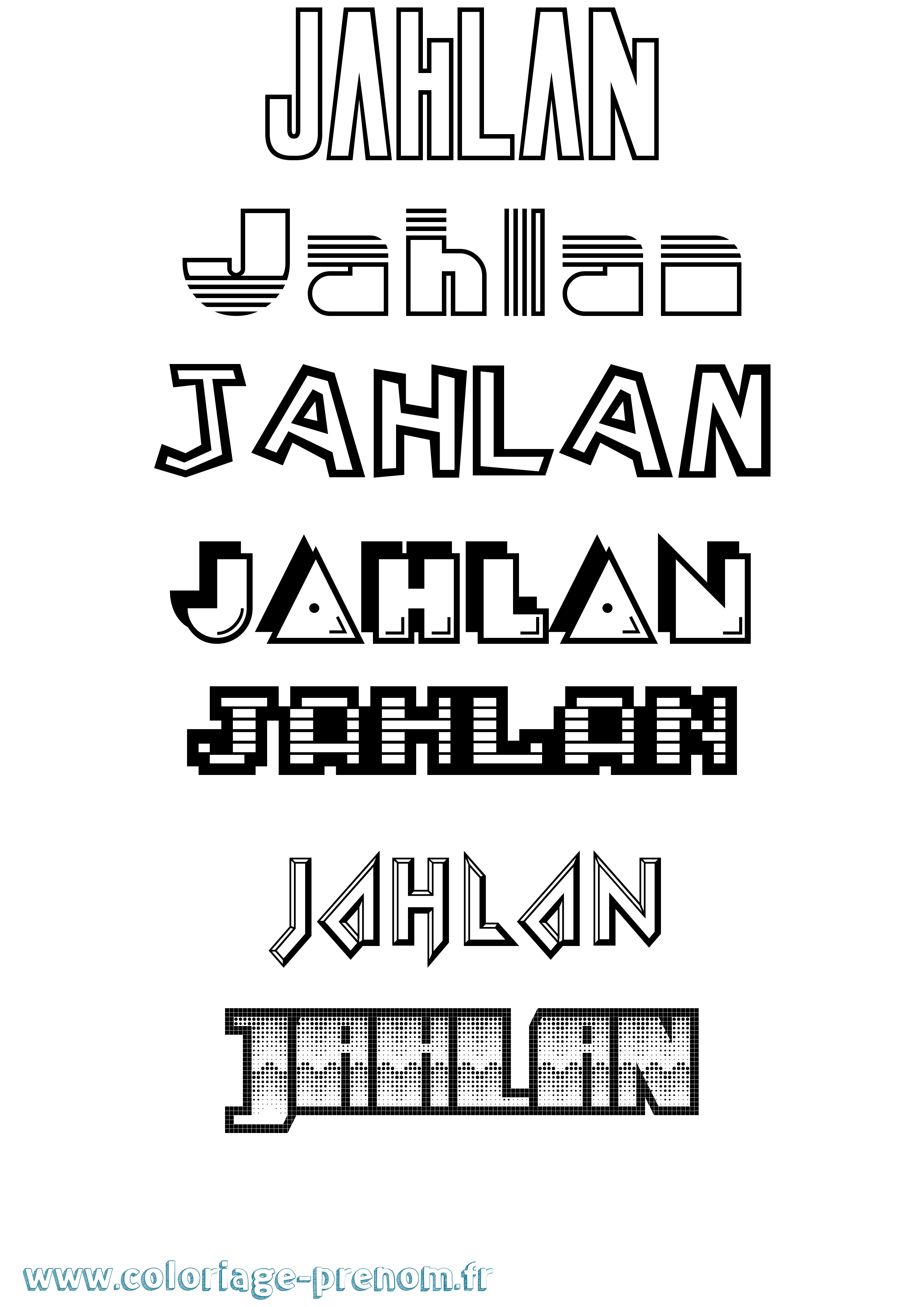 Coloriage Jahlan Jeux Vidéos Coloriage prénom Jahlan Jeux Vidéos