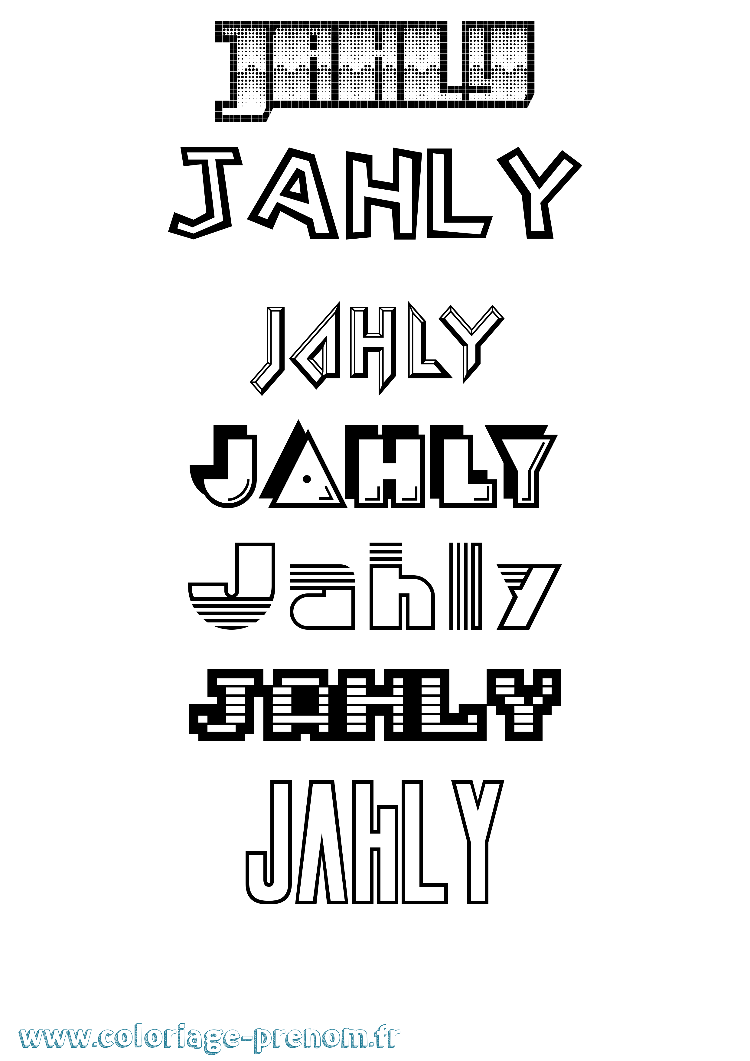 Coloriage Jahly Jeux Vidéos Coloriage prénom Jahly Jeux Vidéos